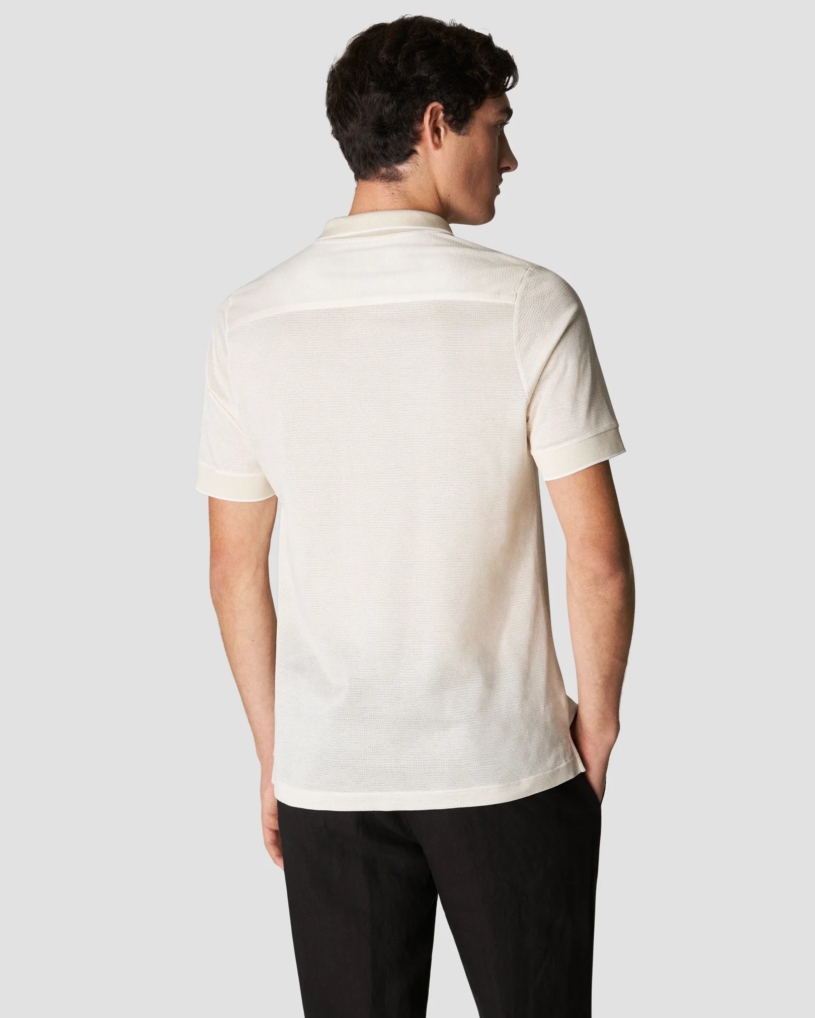 Eton - white knit jacquard