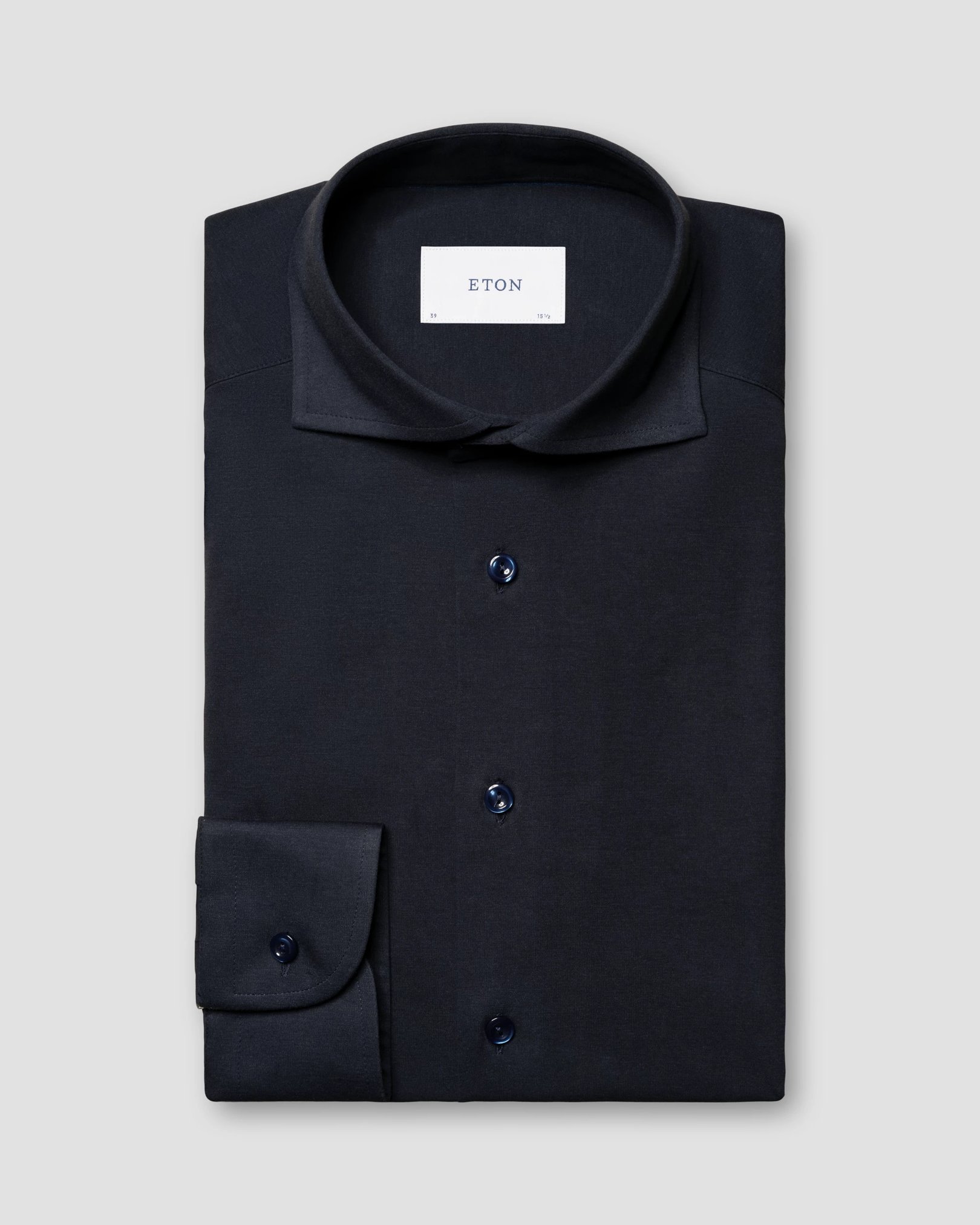 Eton - Solid Cotton Four-Way Stretch Shirt