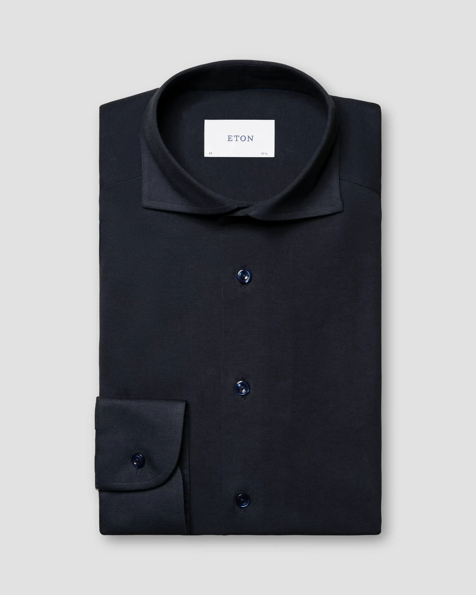 Eton - Solid Cotton Four-Way Stretch Shirt