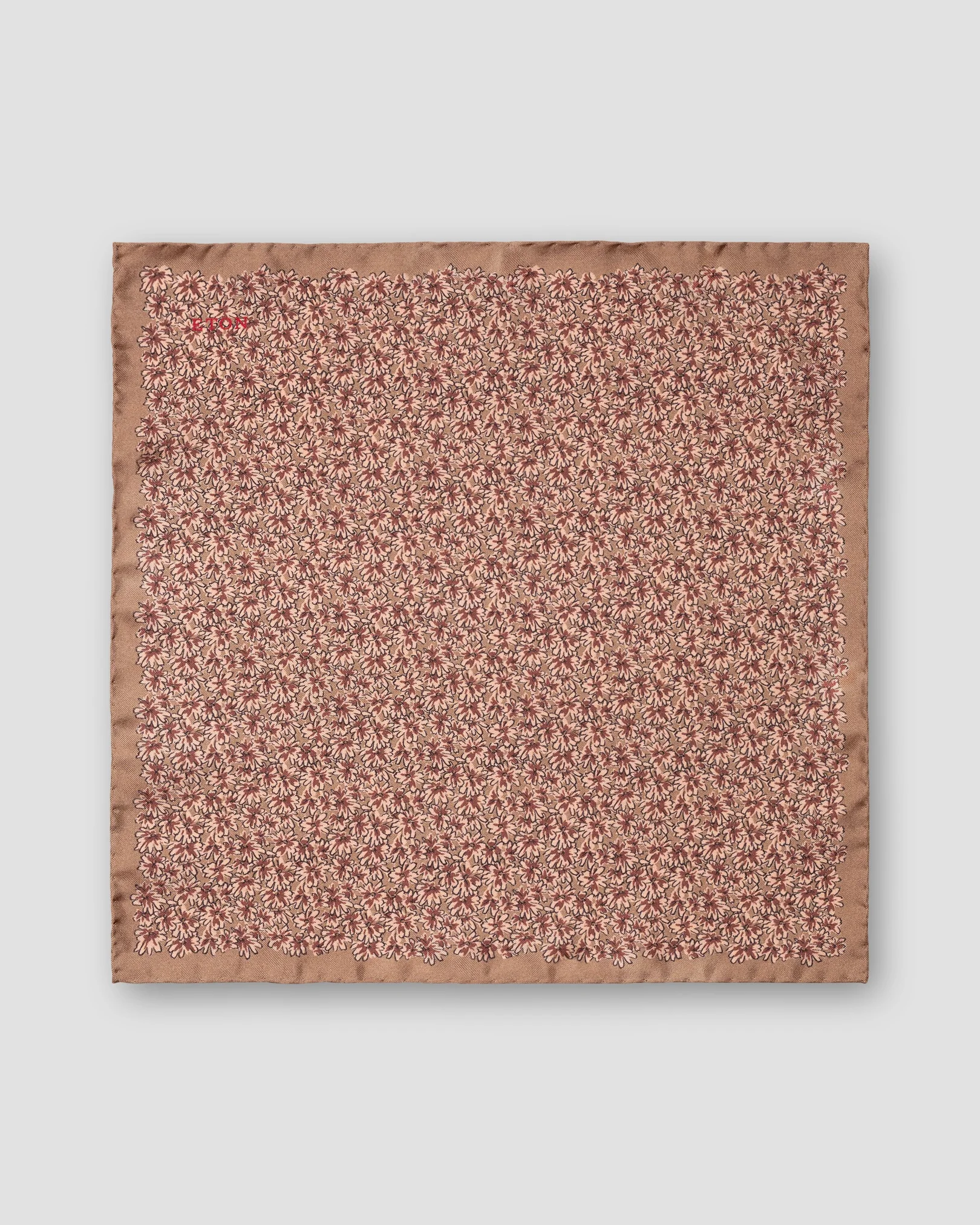 Eton - red fuji silk pocket square