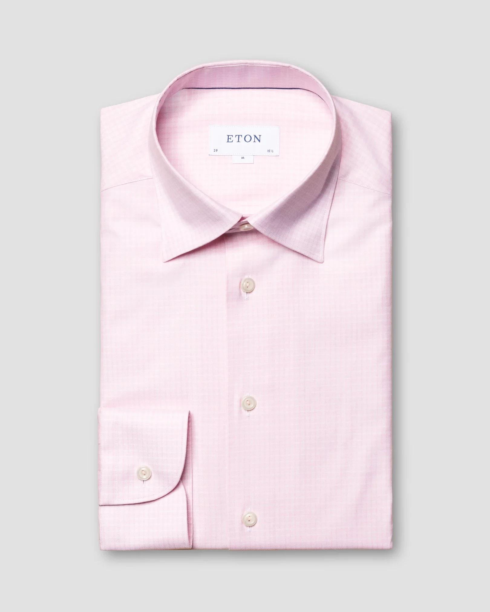Eton - Pink Checked Cotton & TENCEL™ Lyocell Shirt