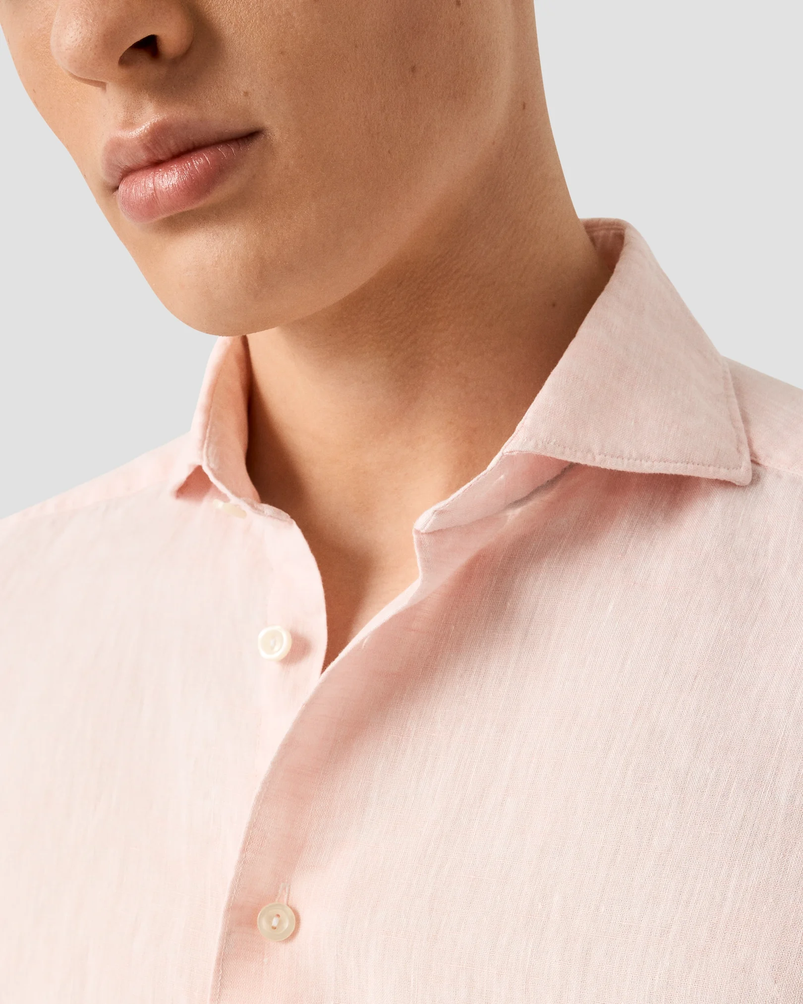 Eton - pink linen solid
