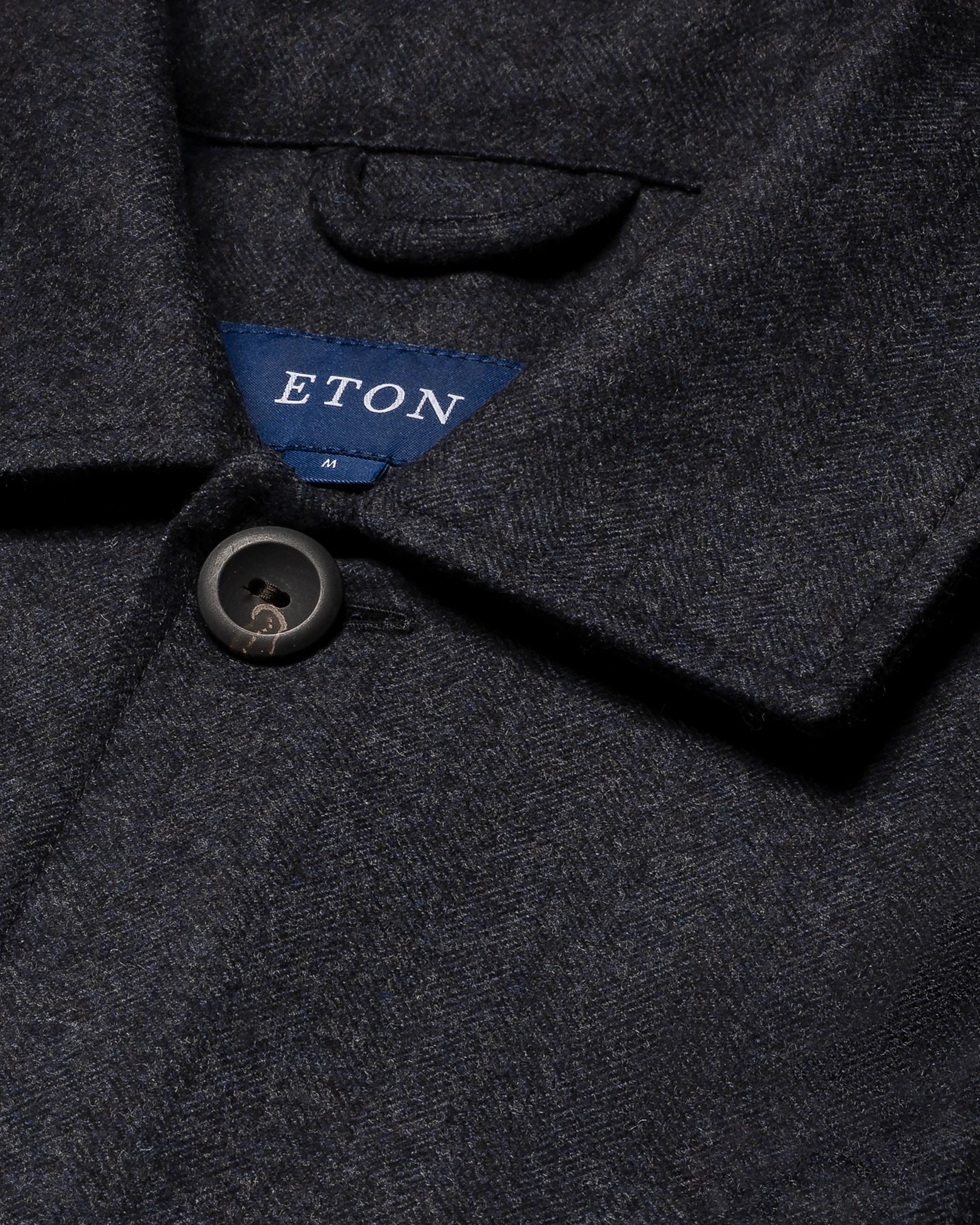 Eton - dark blue heavy flannel overshirt