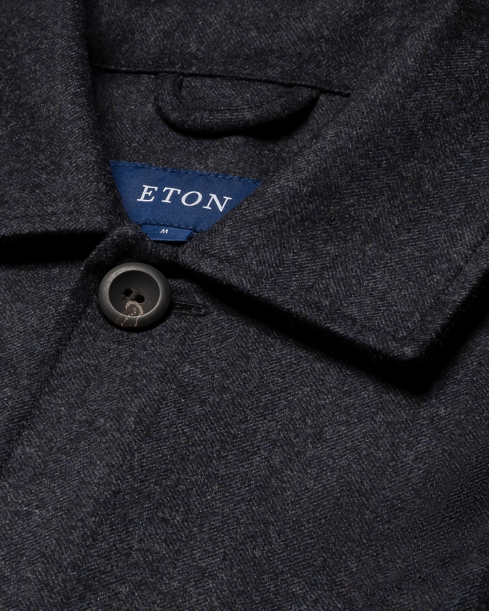 Eton - dark blue heavy flannel overshirt