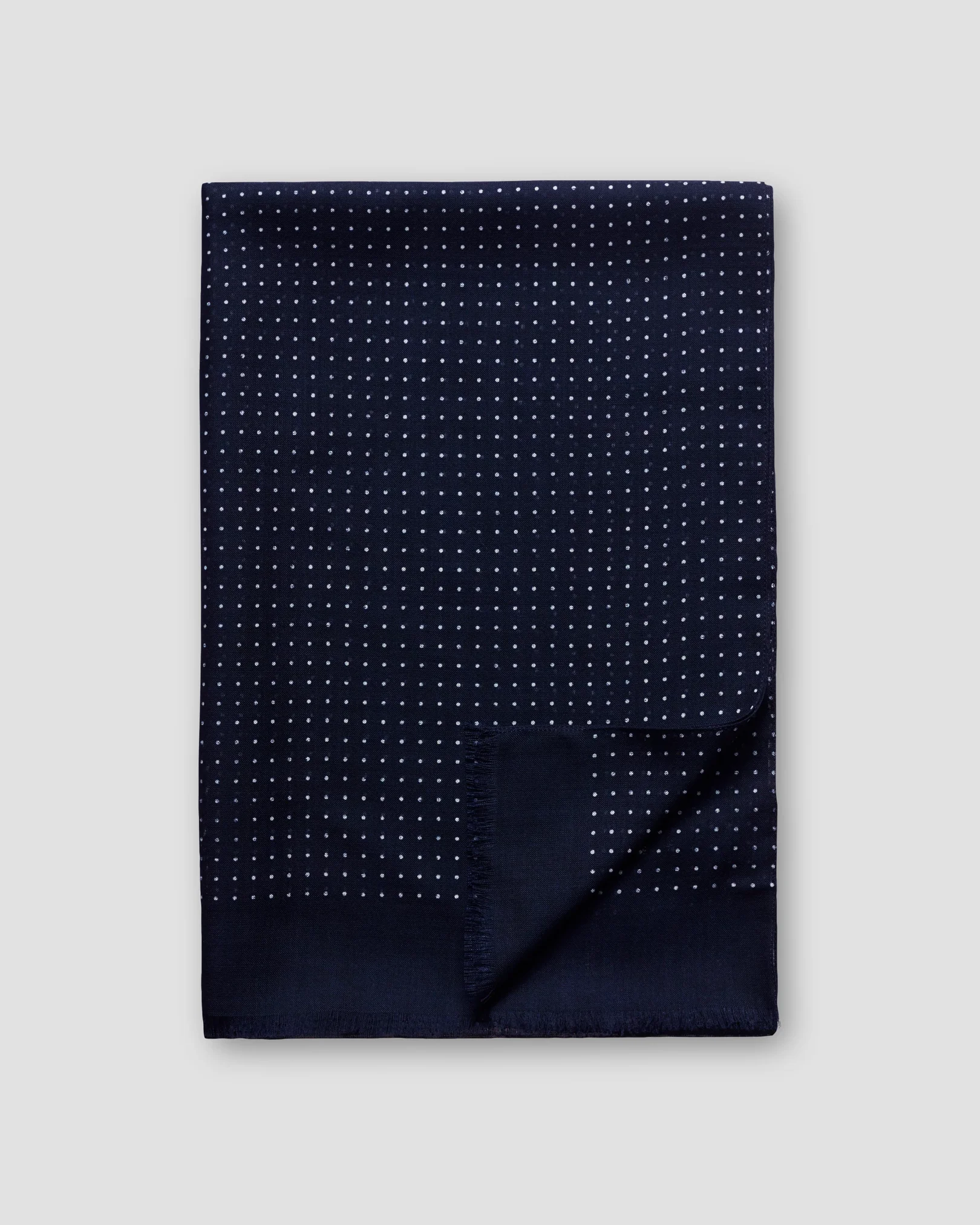 Eton - navy dots wool silk scarf