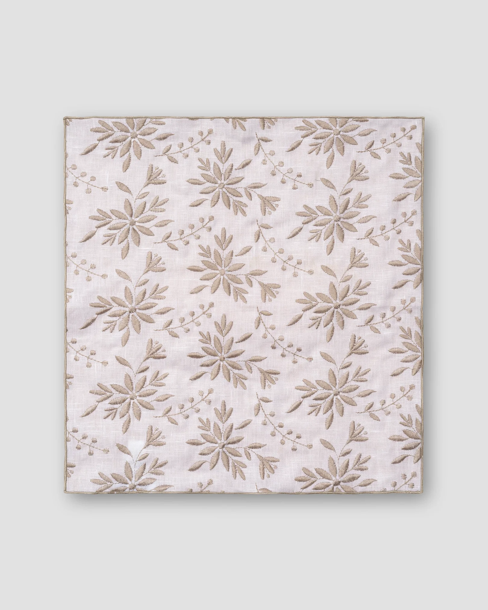 Eton - white embroidered pocket square