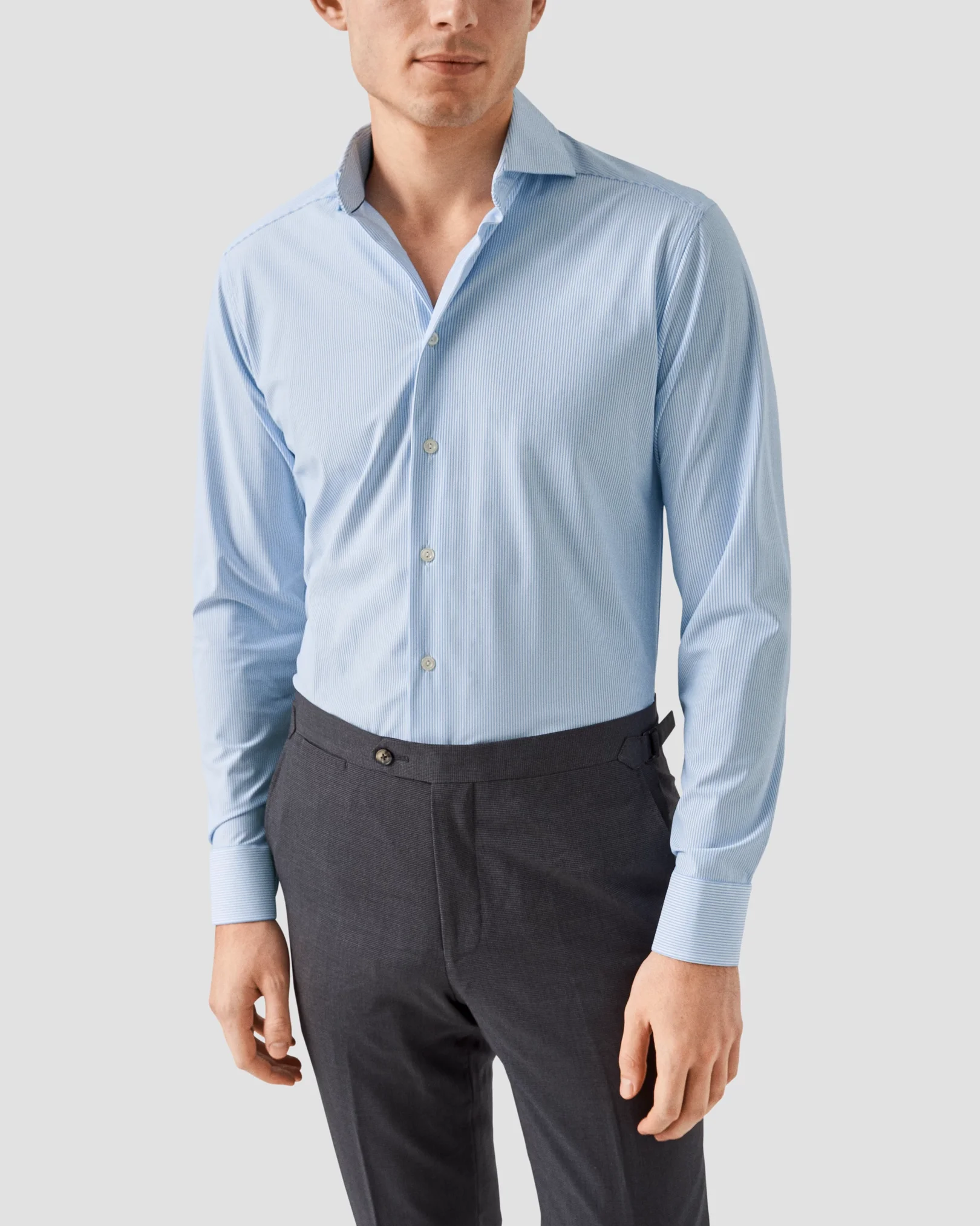 Eton - blue four way stretch