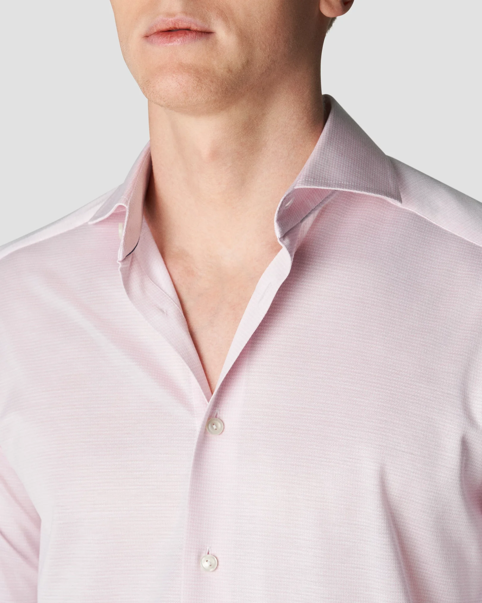 Eton - pink jacquard wide spread