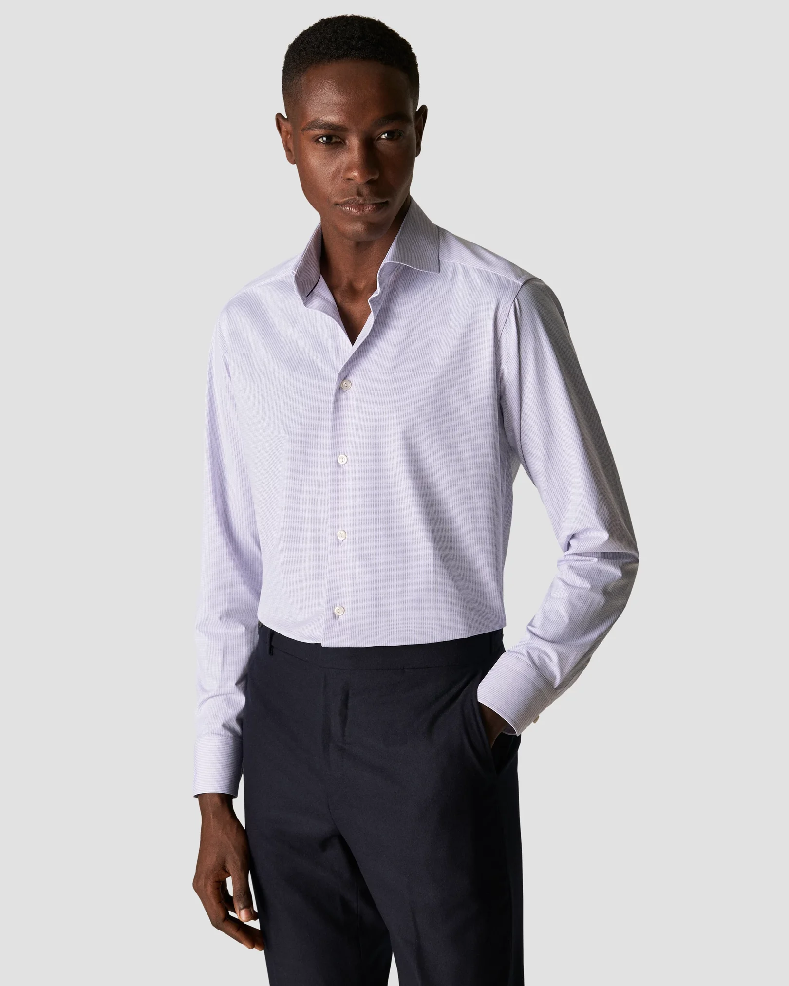 Eton - light purple four way stretch