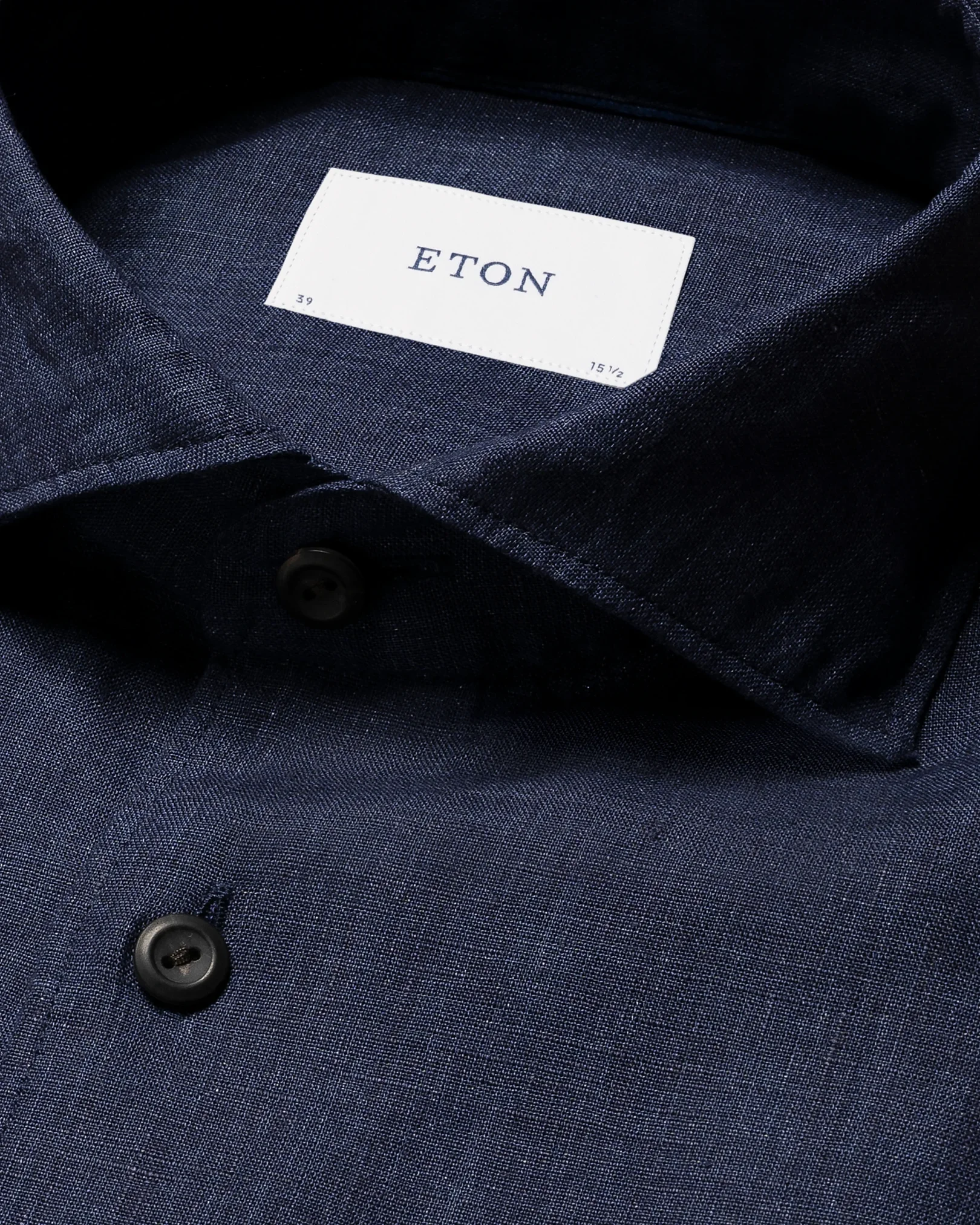 Eton - navy blue linen long sleeve