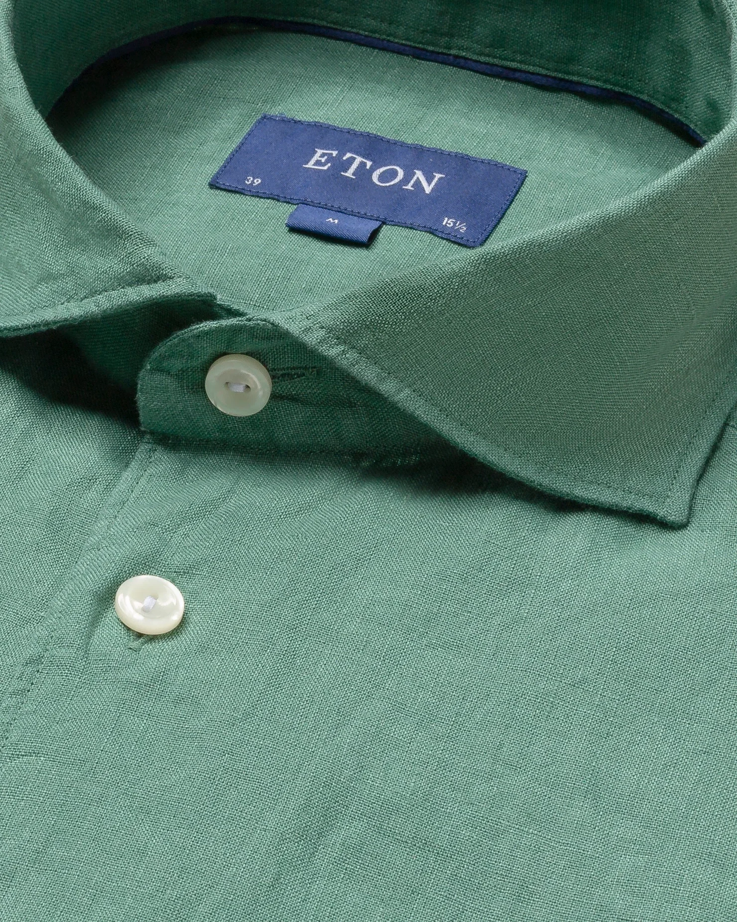 Eton - sage green linen shirt soft