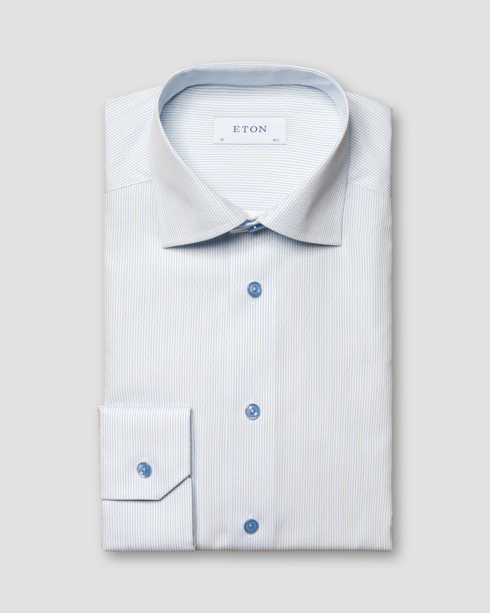 Eton - micro printed poplin shirt