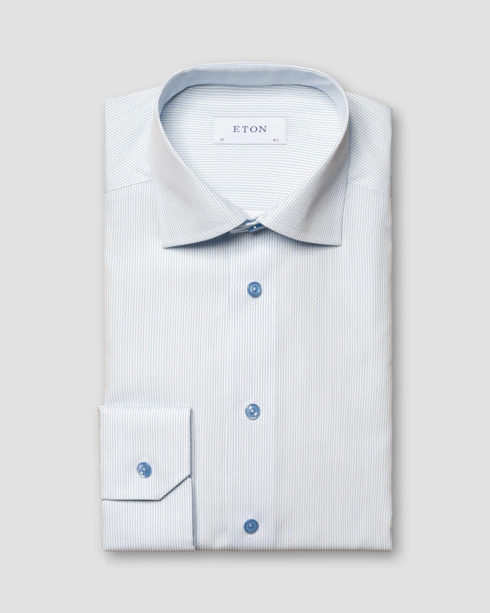Eton - micro printed poplin shirt