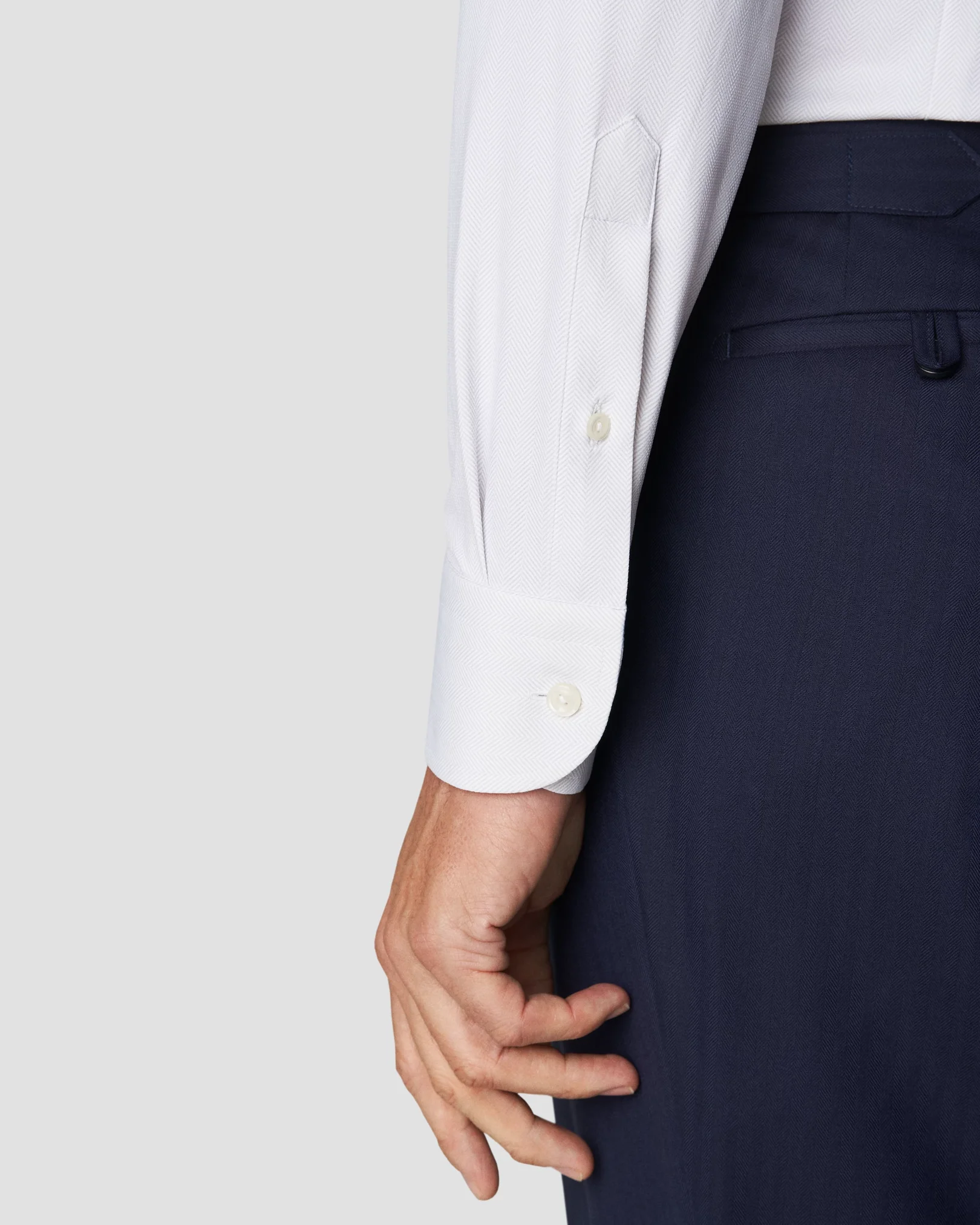 Eton - light grey 4 way stretch