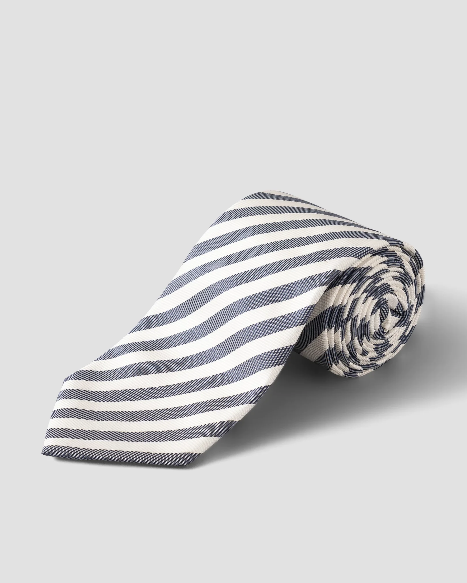 Eton - dark blue bold stripe tie