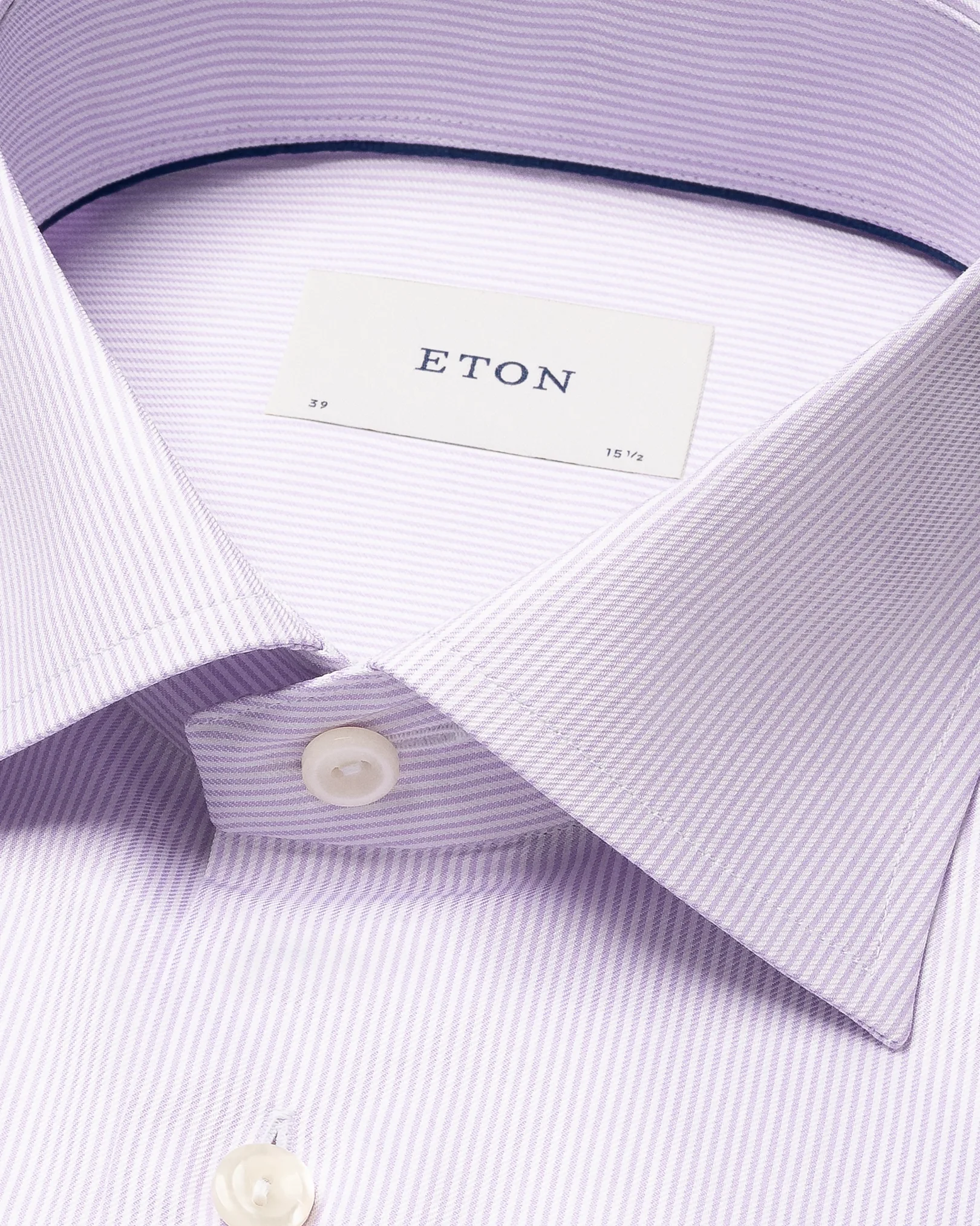 Eton - light purple fine stripe signature twill shirt