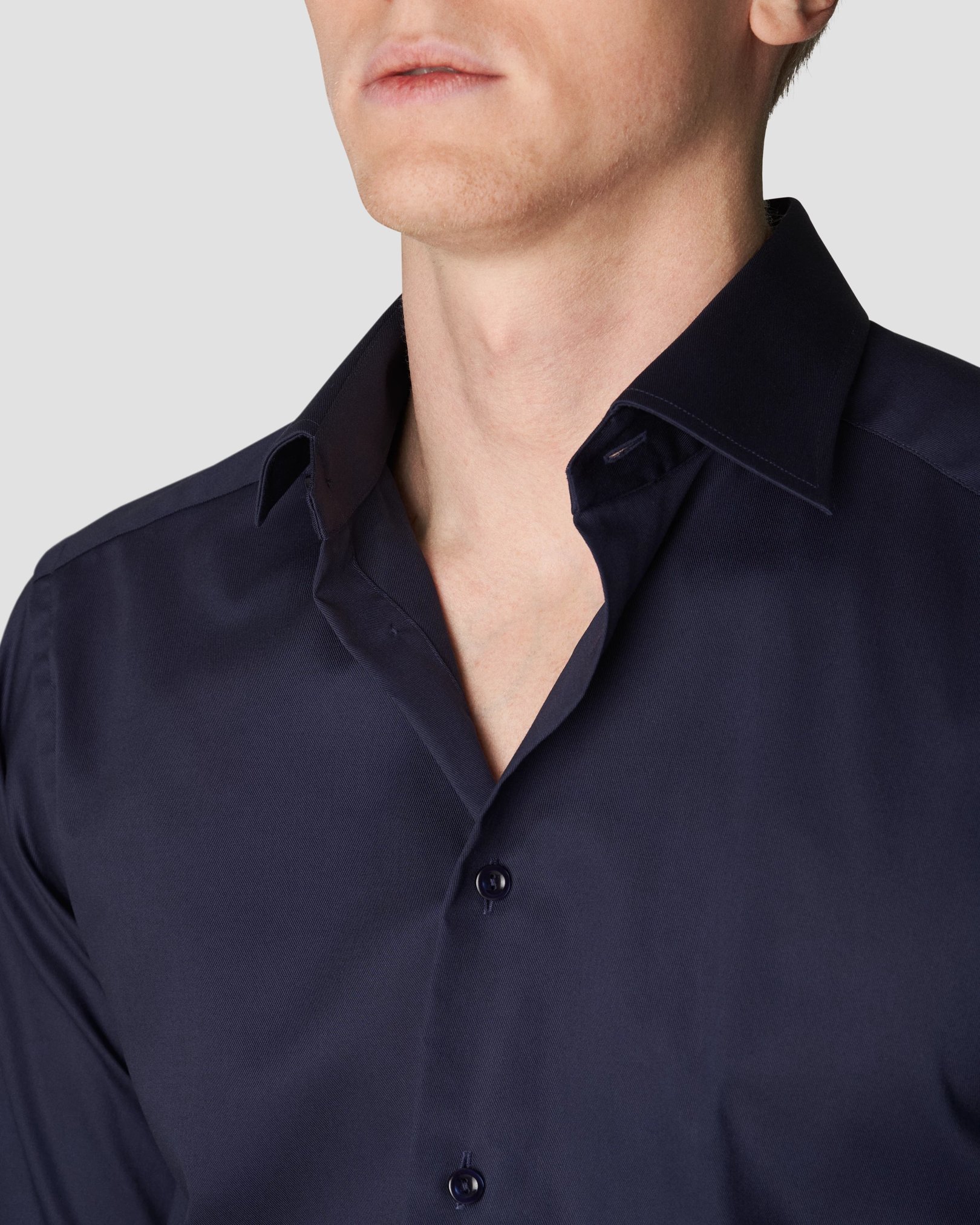 Eton - navy blue twillstretch