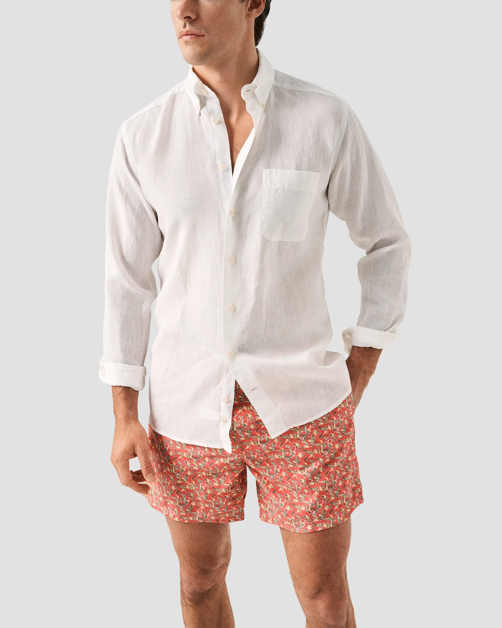 Eton - red banan print swimshorts