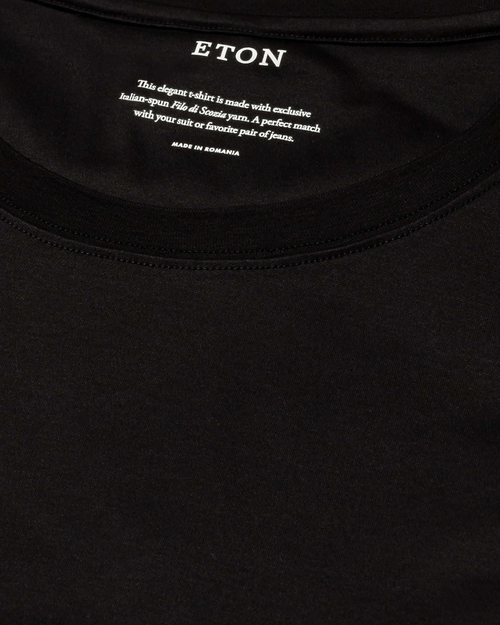 Eton - black jersey t shirt long sleeve