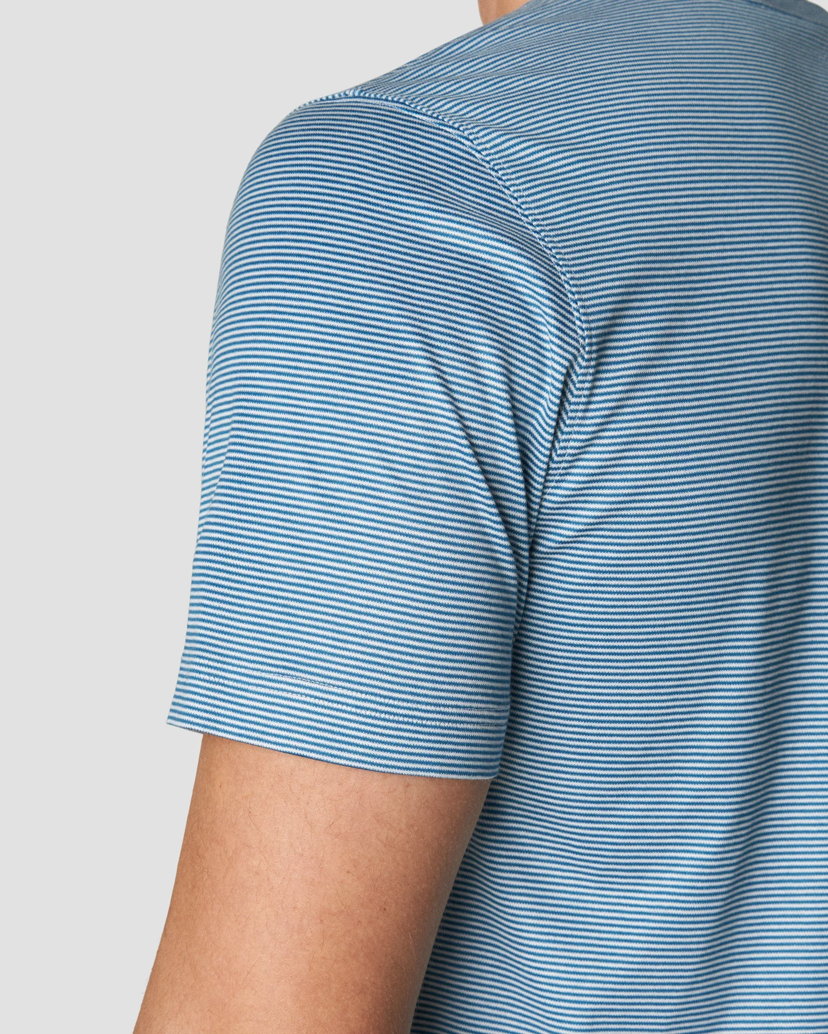 Eton - mid blue interlock t shirt