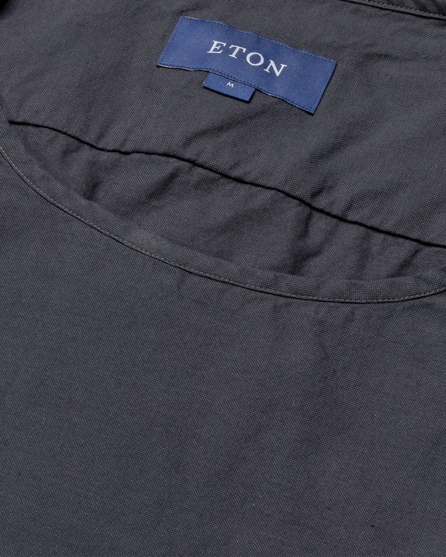 Eton - black t shirt in woven twill