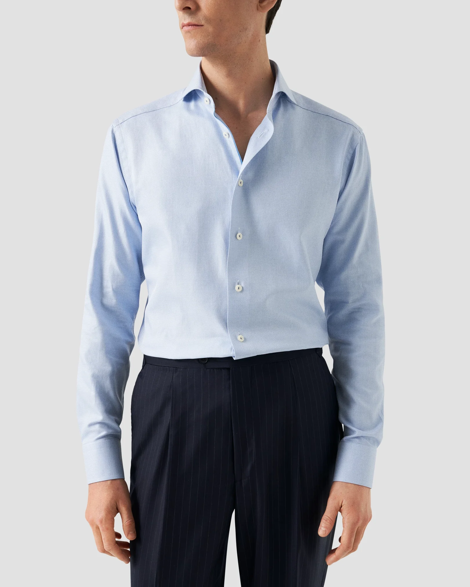 Eton - solid extreme cut away collar shirt