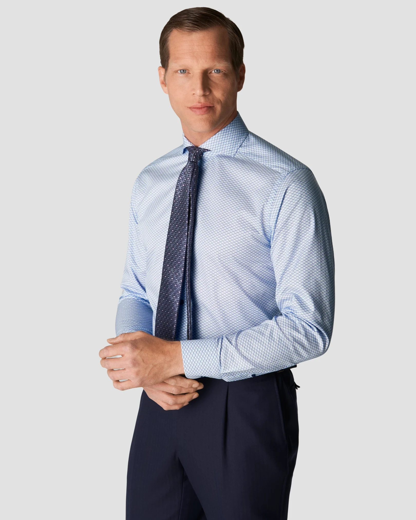 Eton - dark blue signature twill extreme cutaway