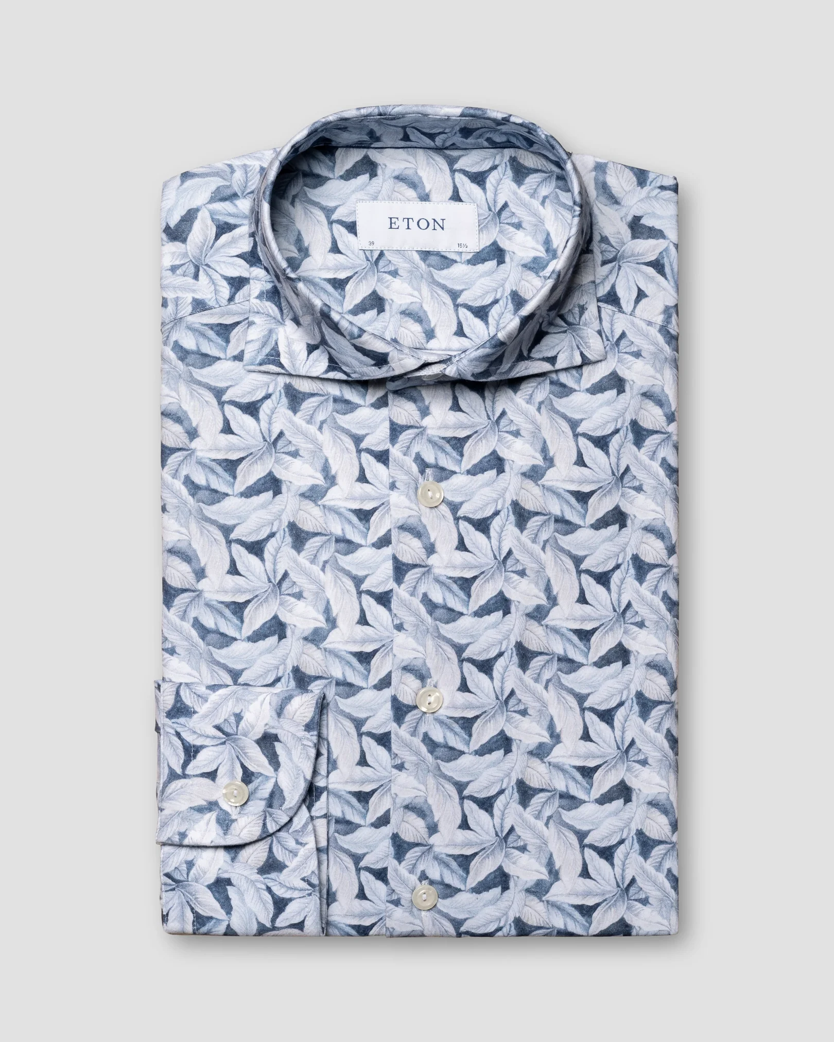 Eton - palmleaf printed four way strech