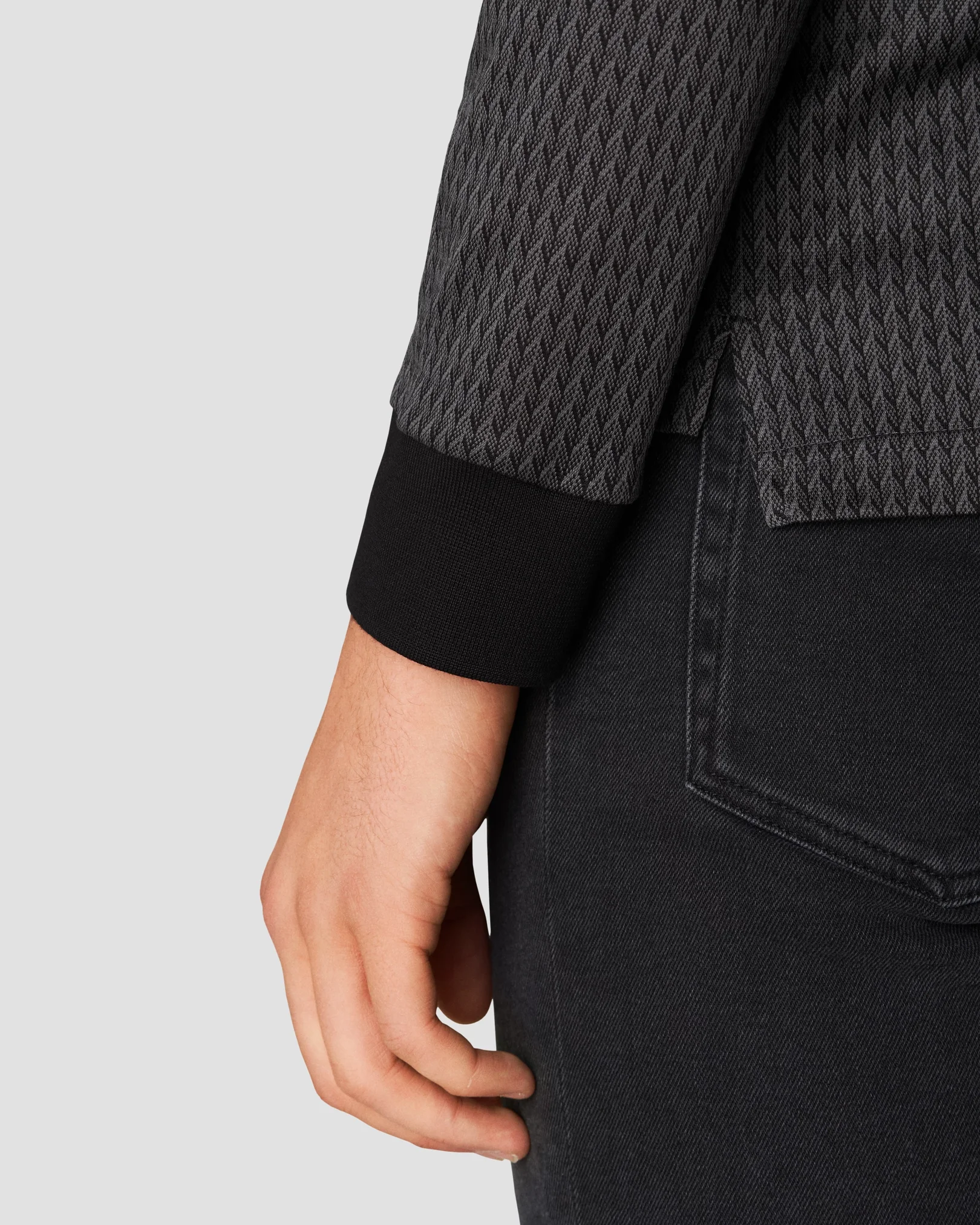 Eton - black jacquard knit