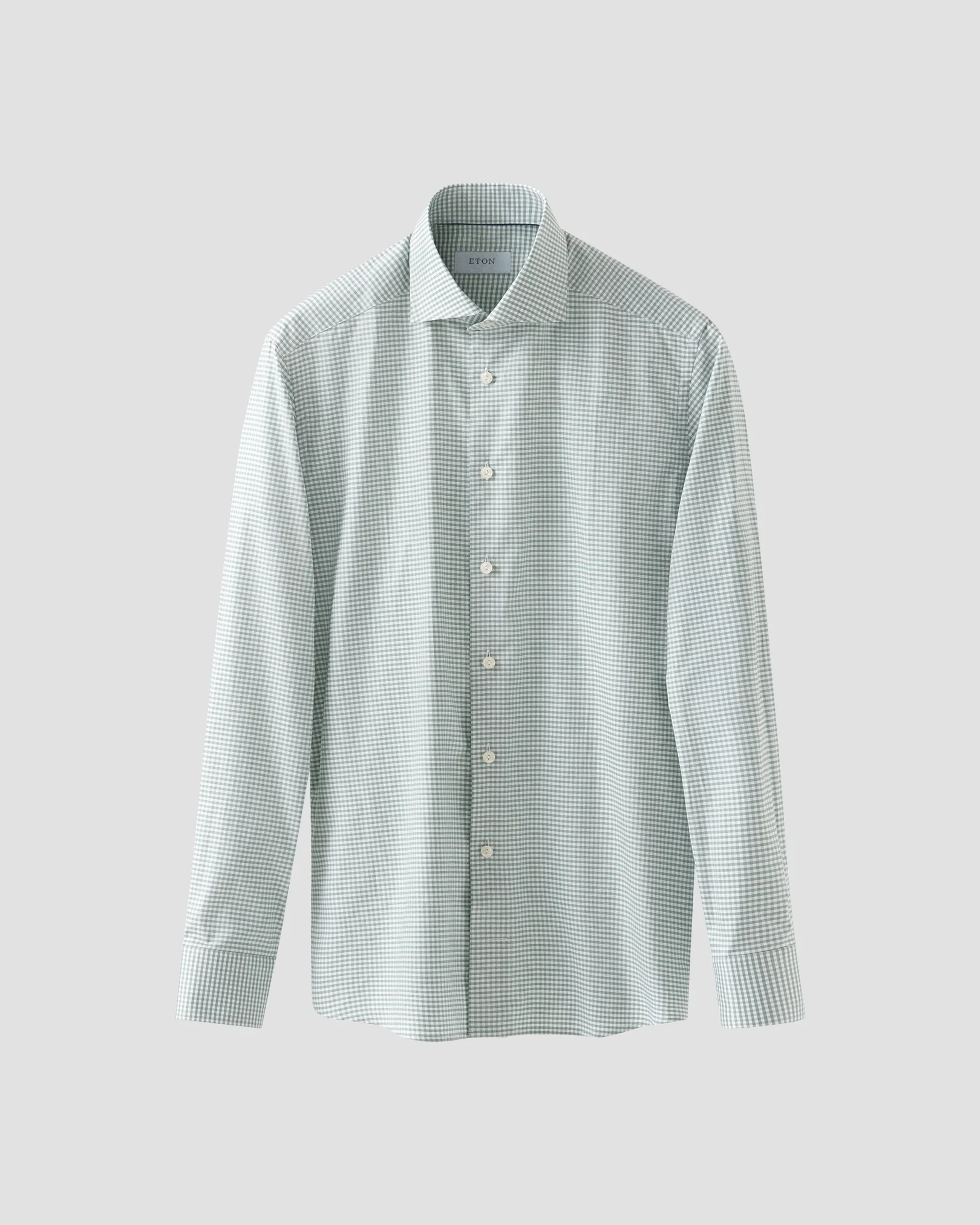 Eton - light green check signature oxford shirt