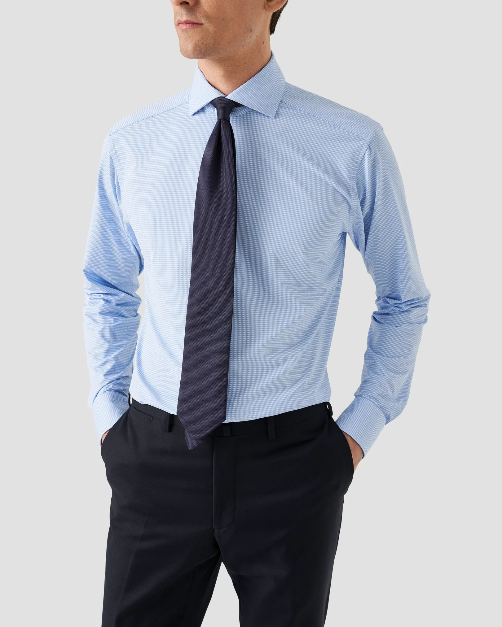 Eton - Micro Check Four-Way Strech Shirt