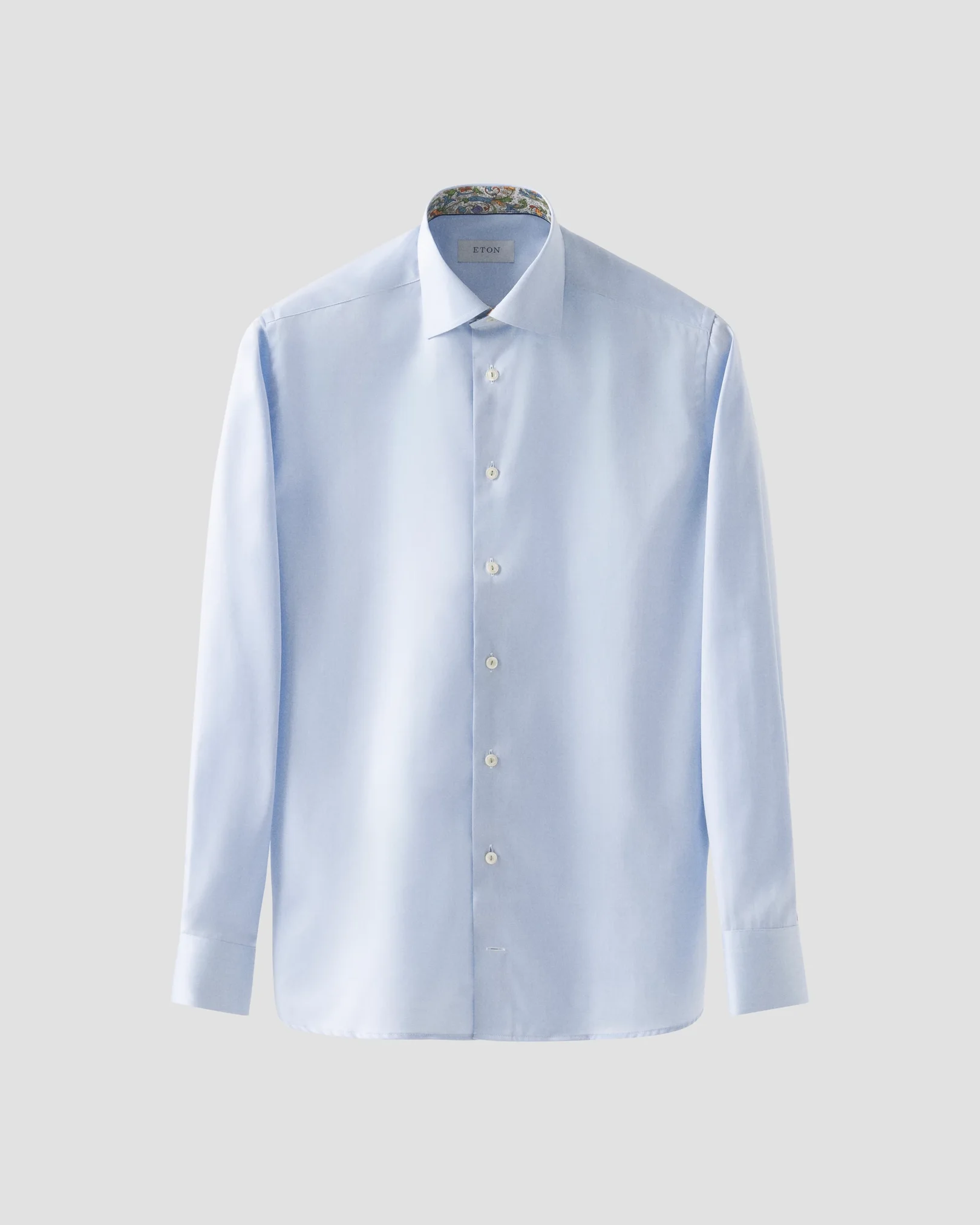 Eton - floral detailed twill shirt