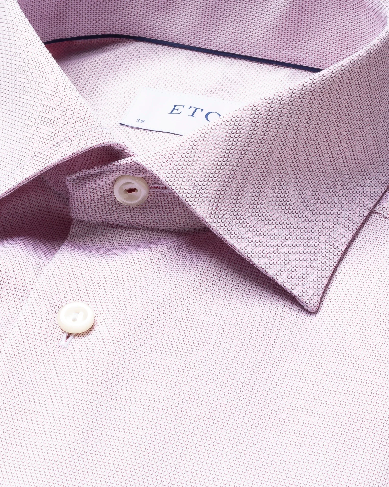Eton - red diamond weave shirt