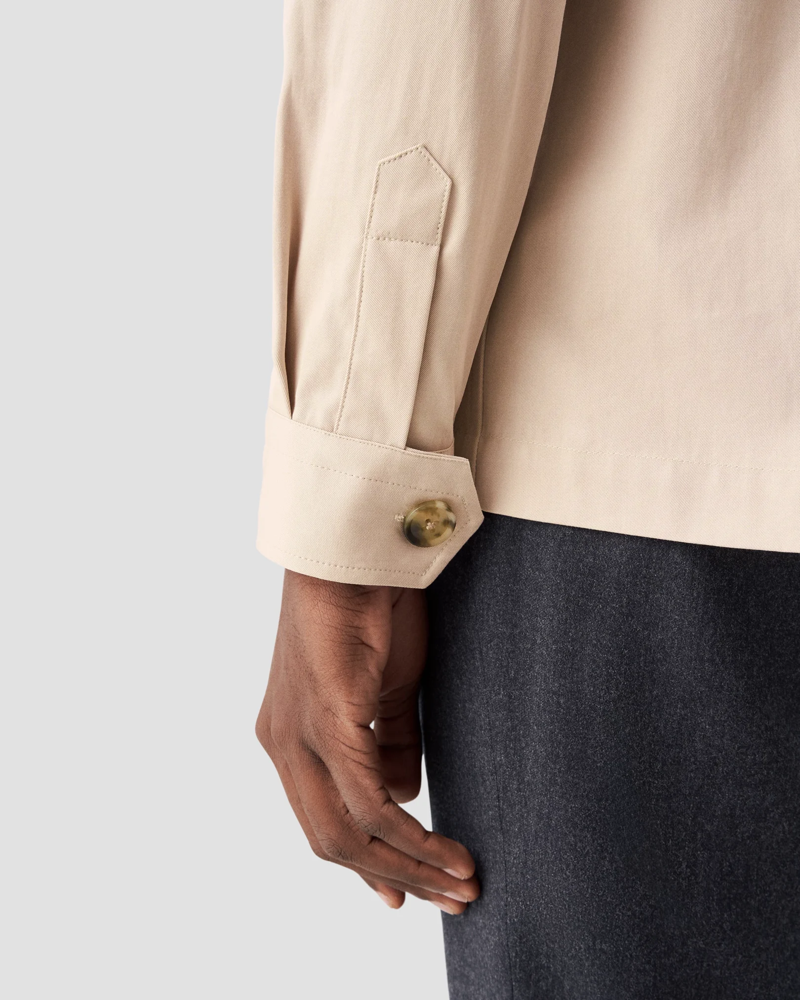 Eton - beige turndown overshirt
