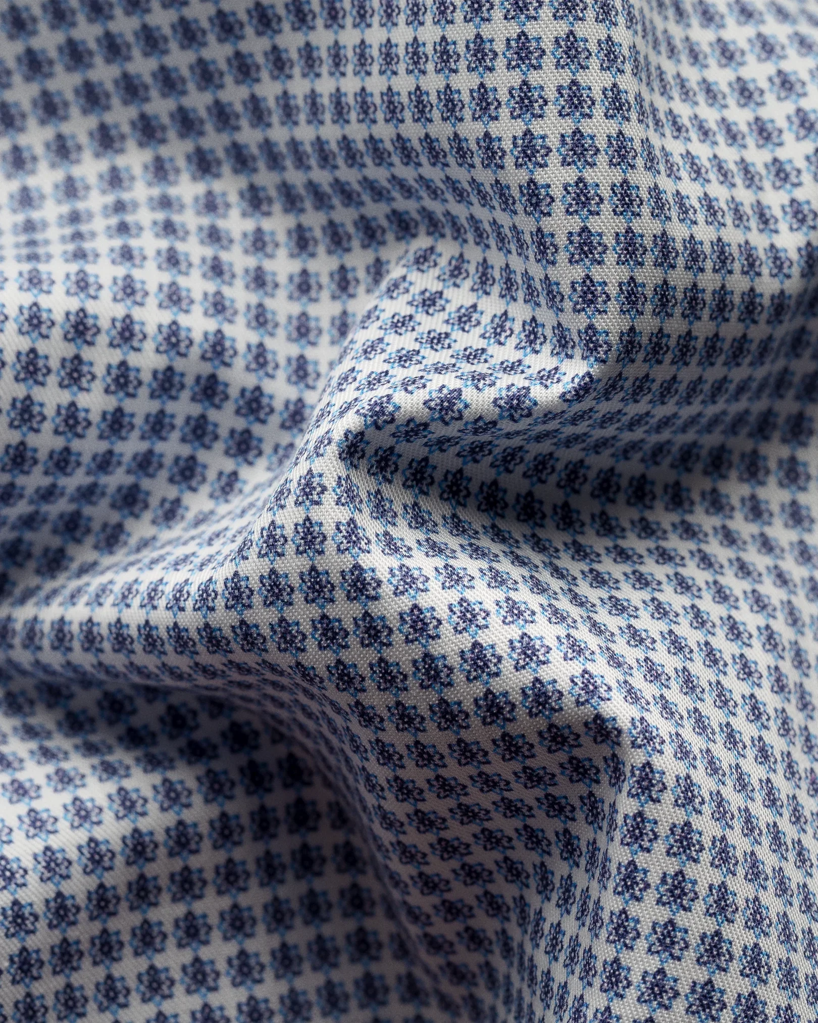 Eton - blue micro flower shirt