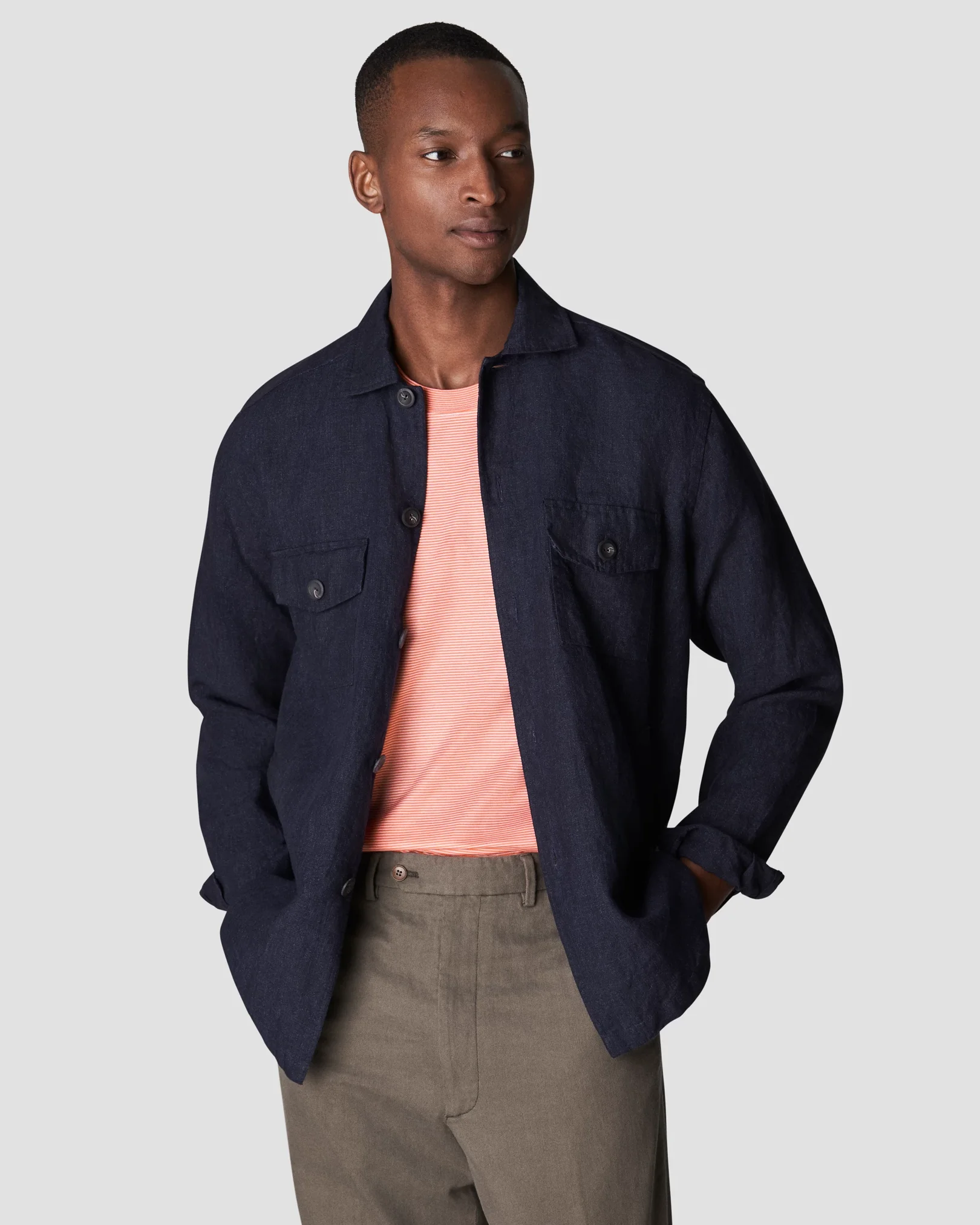 Eton - pink interlock t shirt