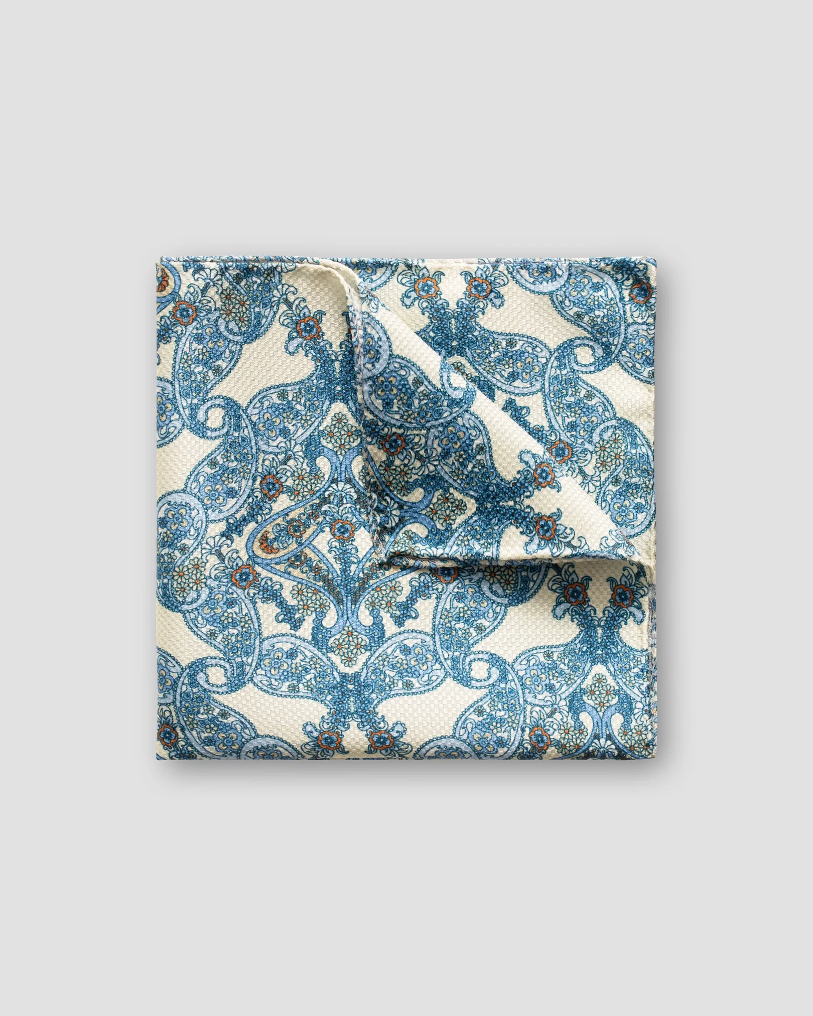Eton - beige paisley pocket square