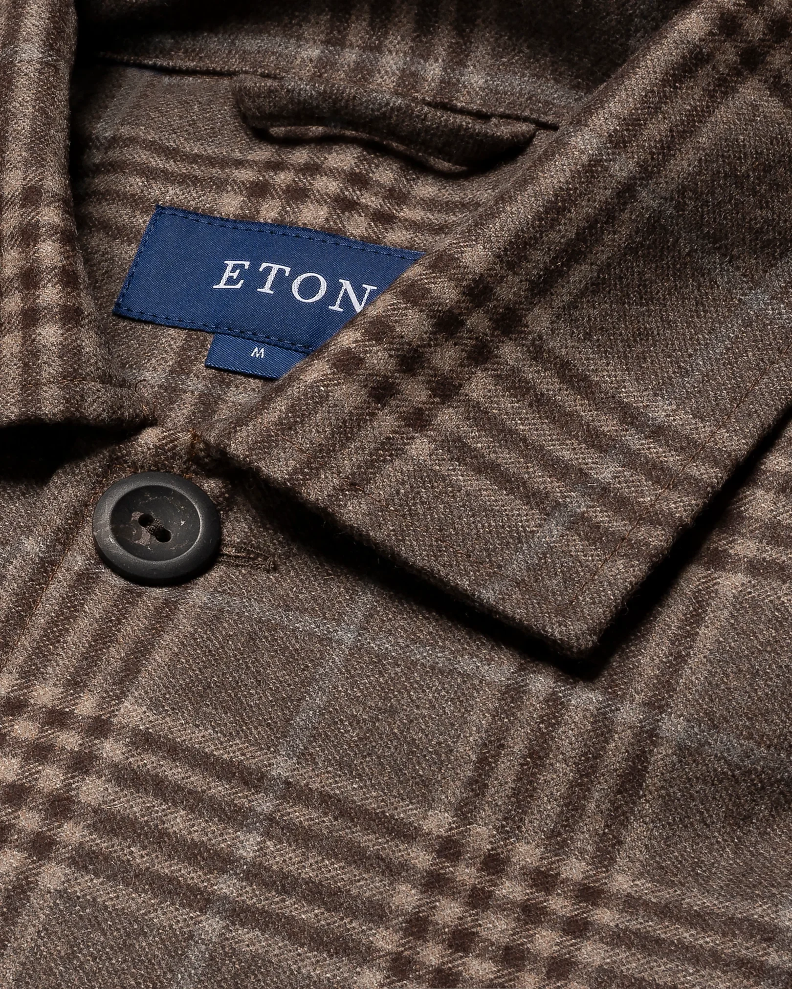 Eton - checked wool cashmere overshirt