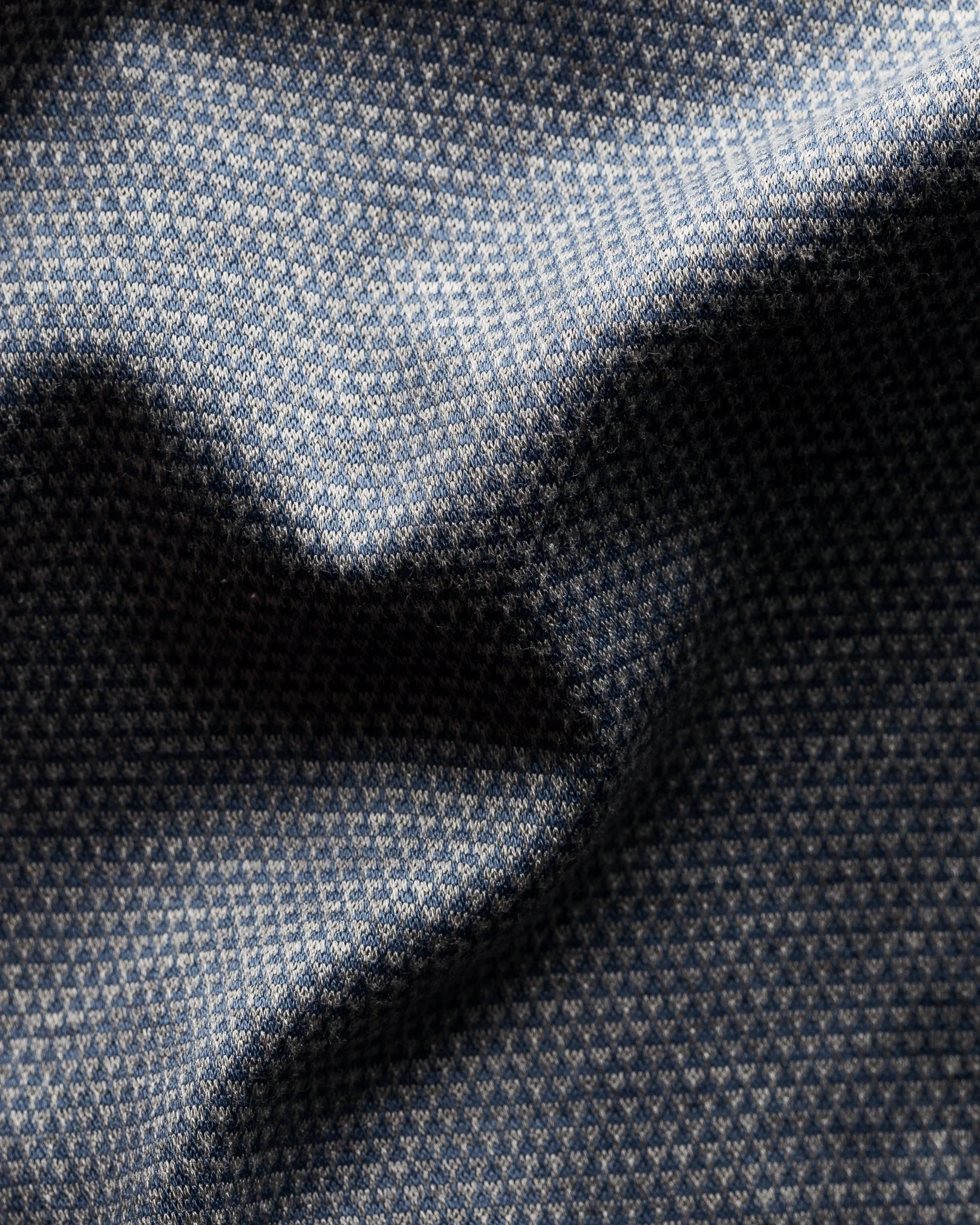 Eton - light blue knit jaquard knitted