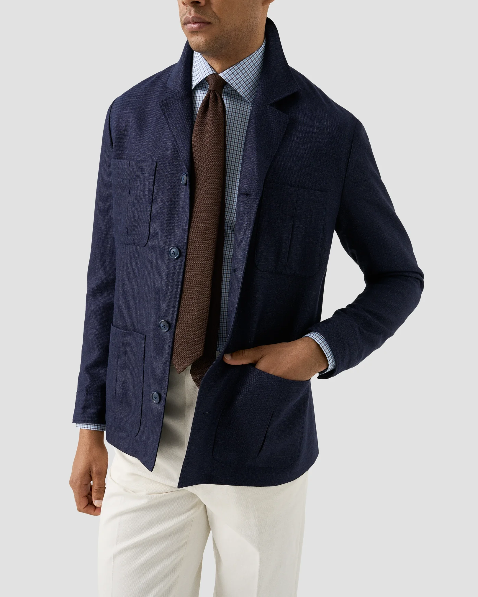 Eton - Chemise en oxford signature à carreaux