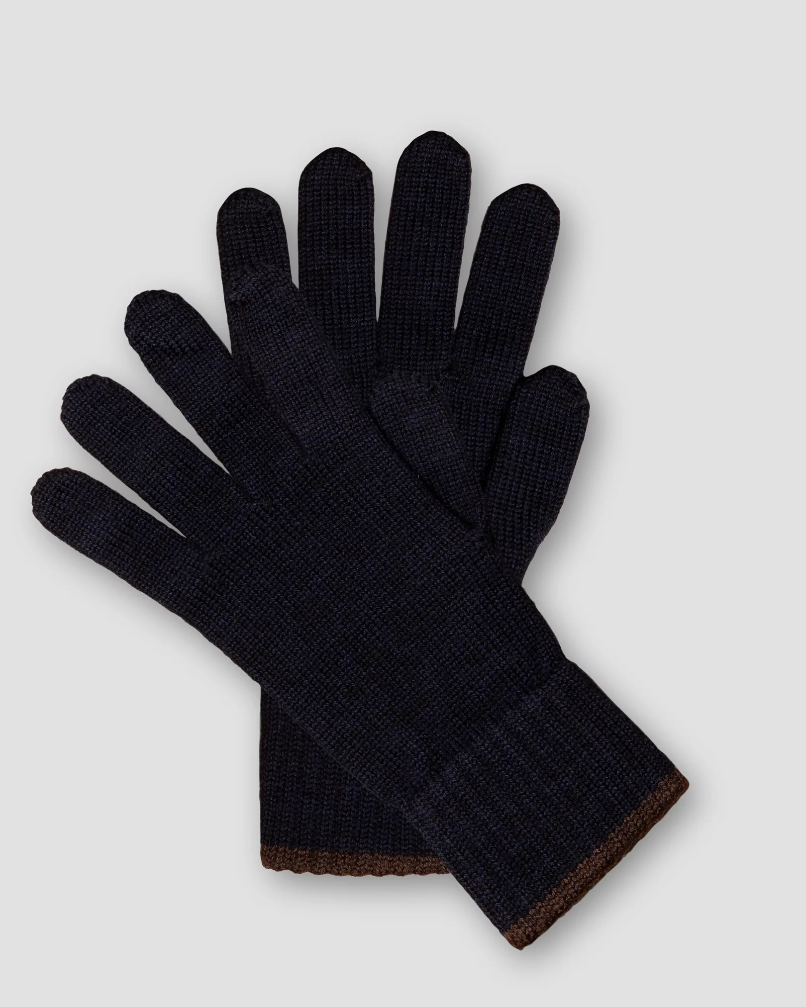 Eton - navy blue knitted gloves