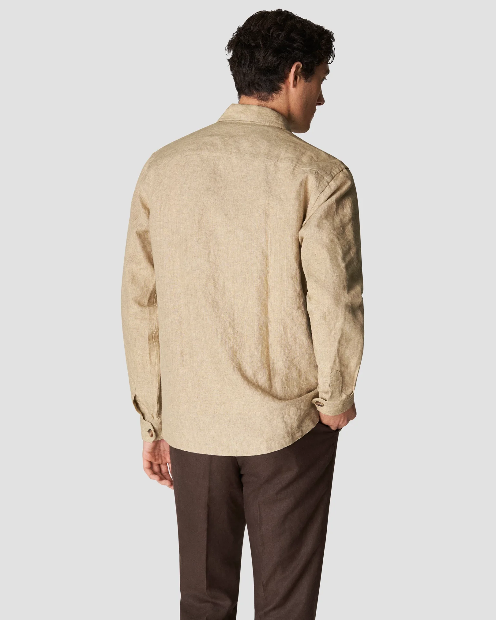 Eton - beige linen overshirt