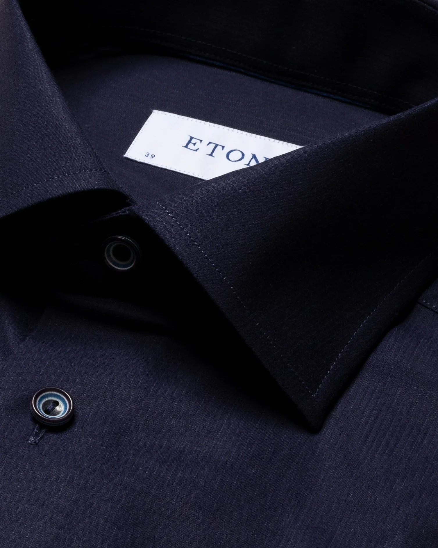 Eton - dark blue twill shirt