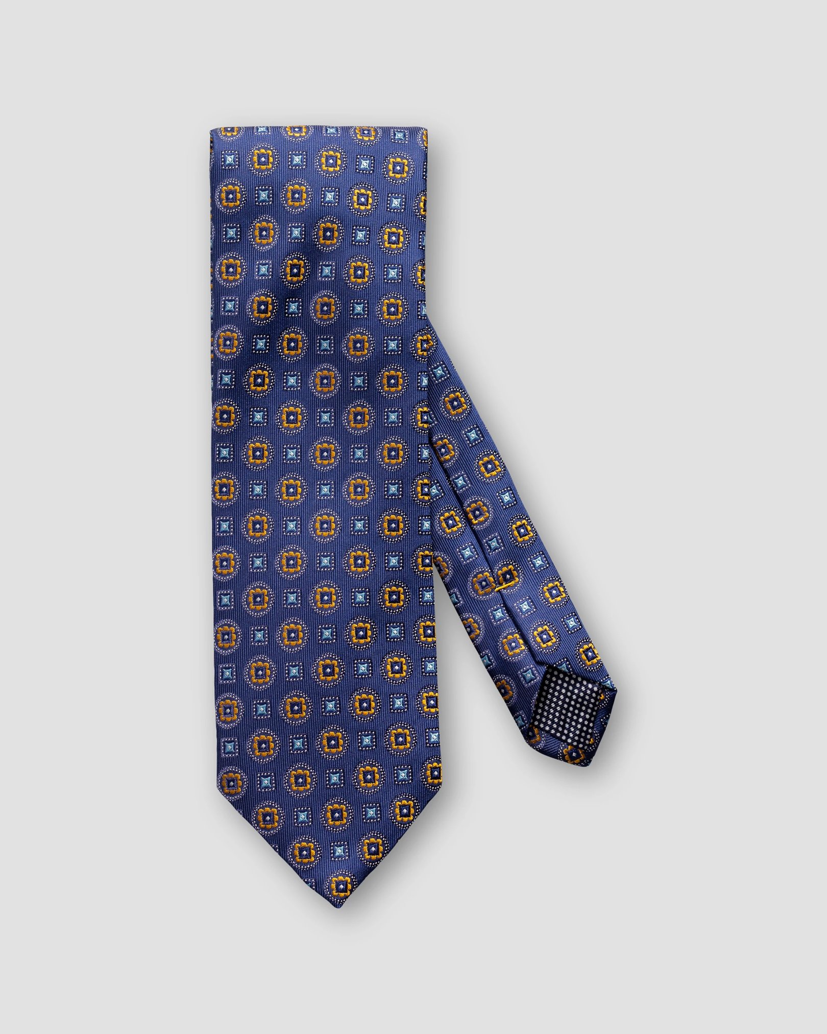 Eton - dark blue patterned silk tie acc