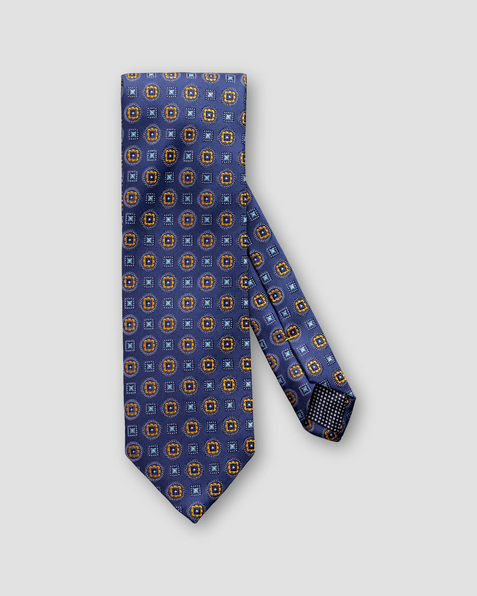 Eton - dark blue patterned silk tie acc