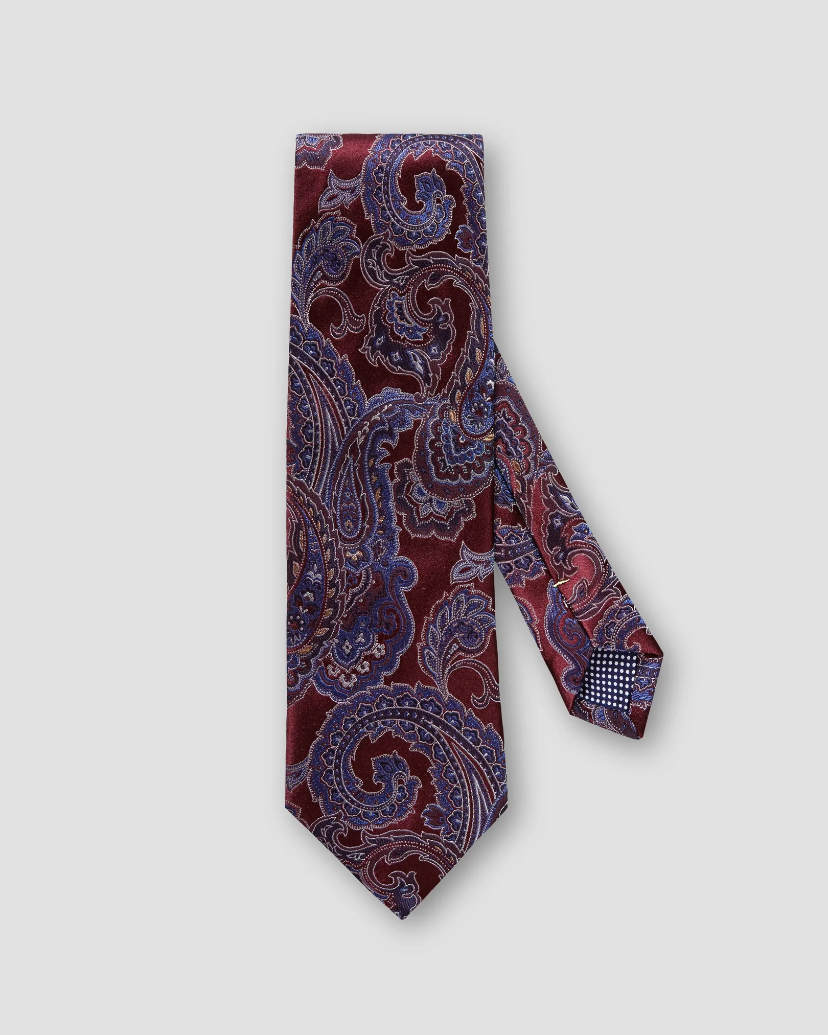 Eton - red jacquard paisley tie