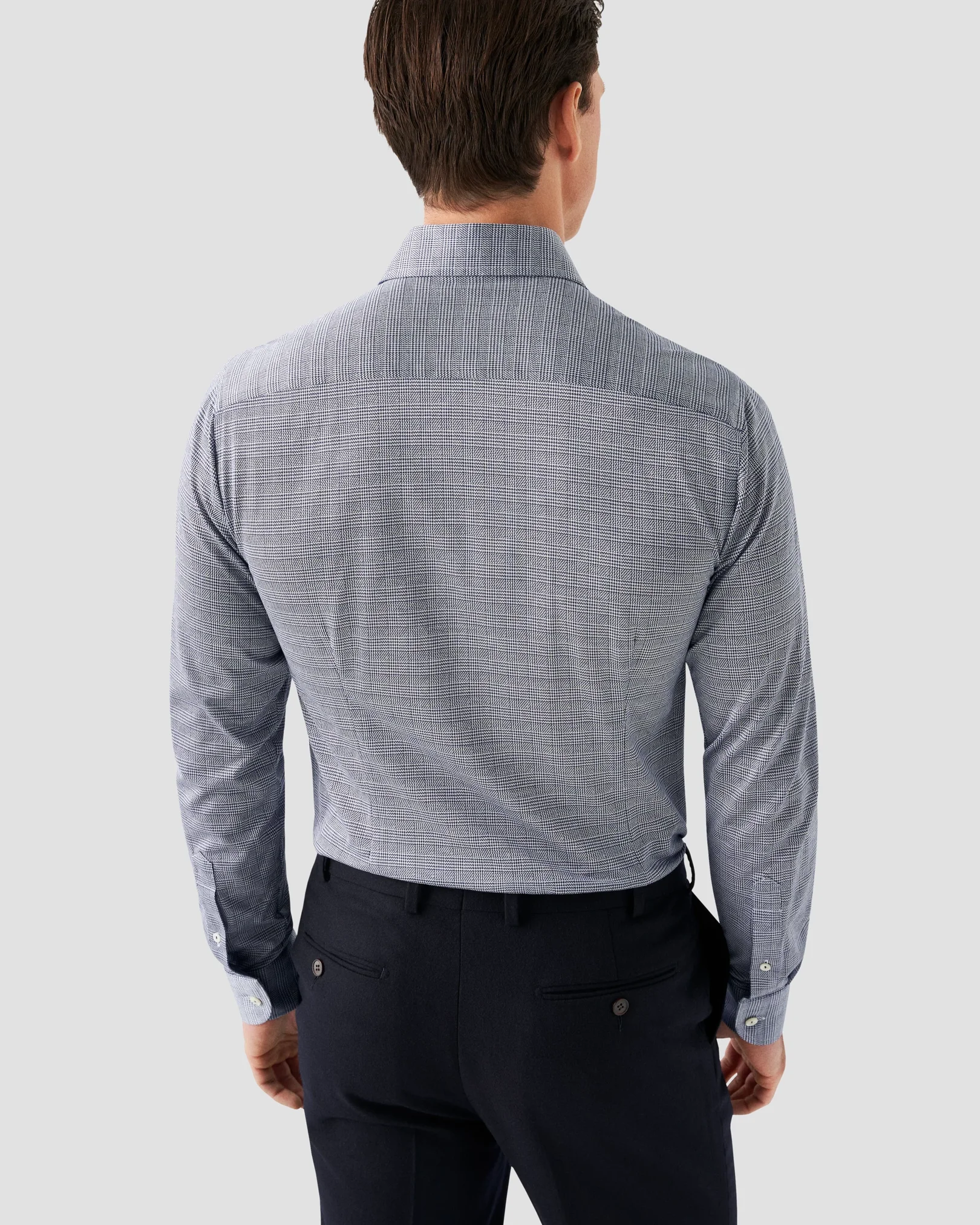 Eton - solid navy blue knit king