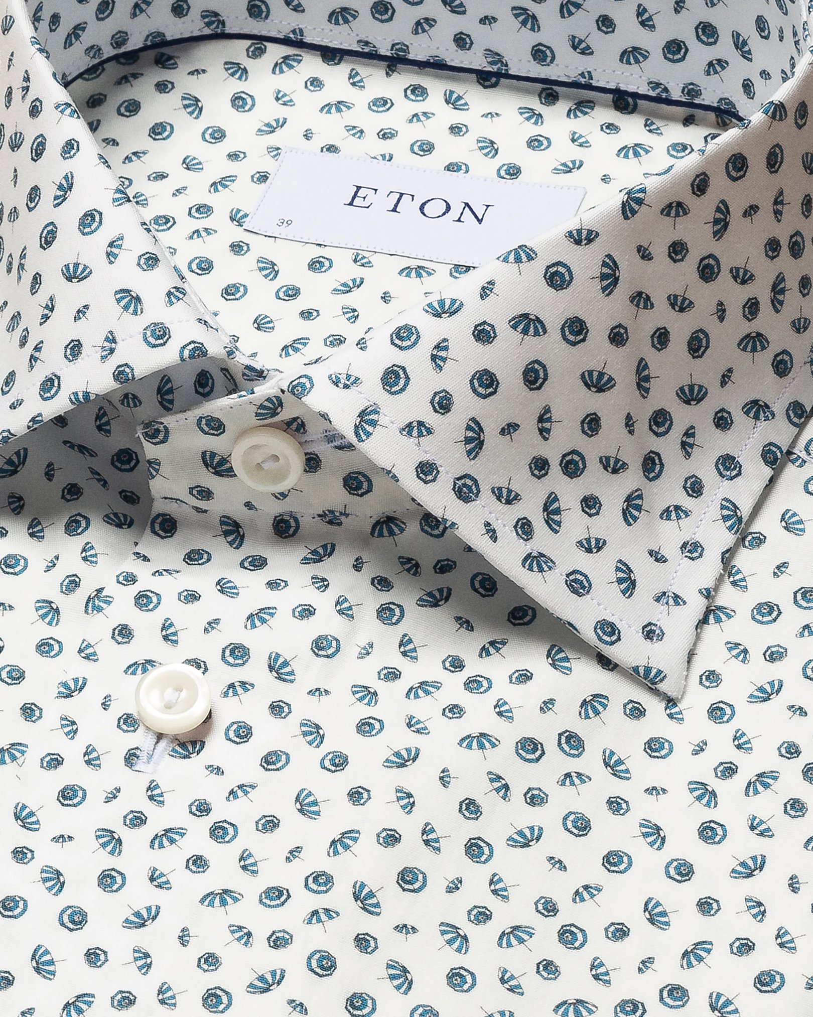 Eton - light blue poplin umbrella print