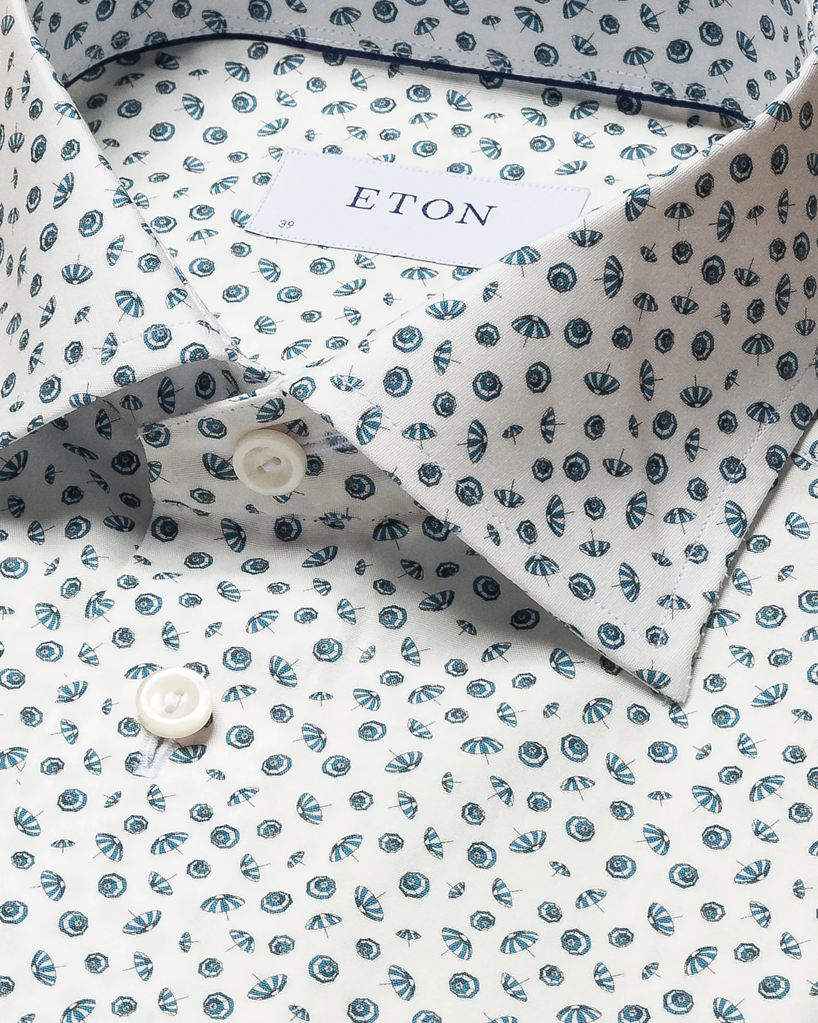 Eton - light blue poplin umbrella print