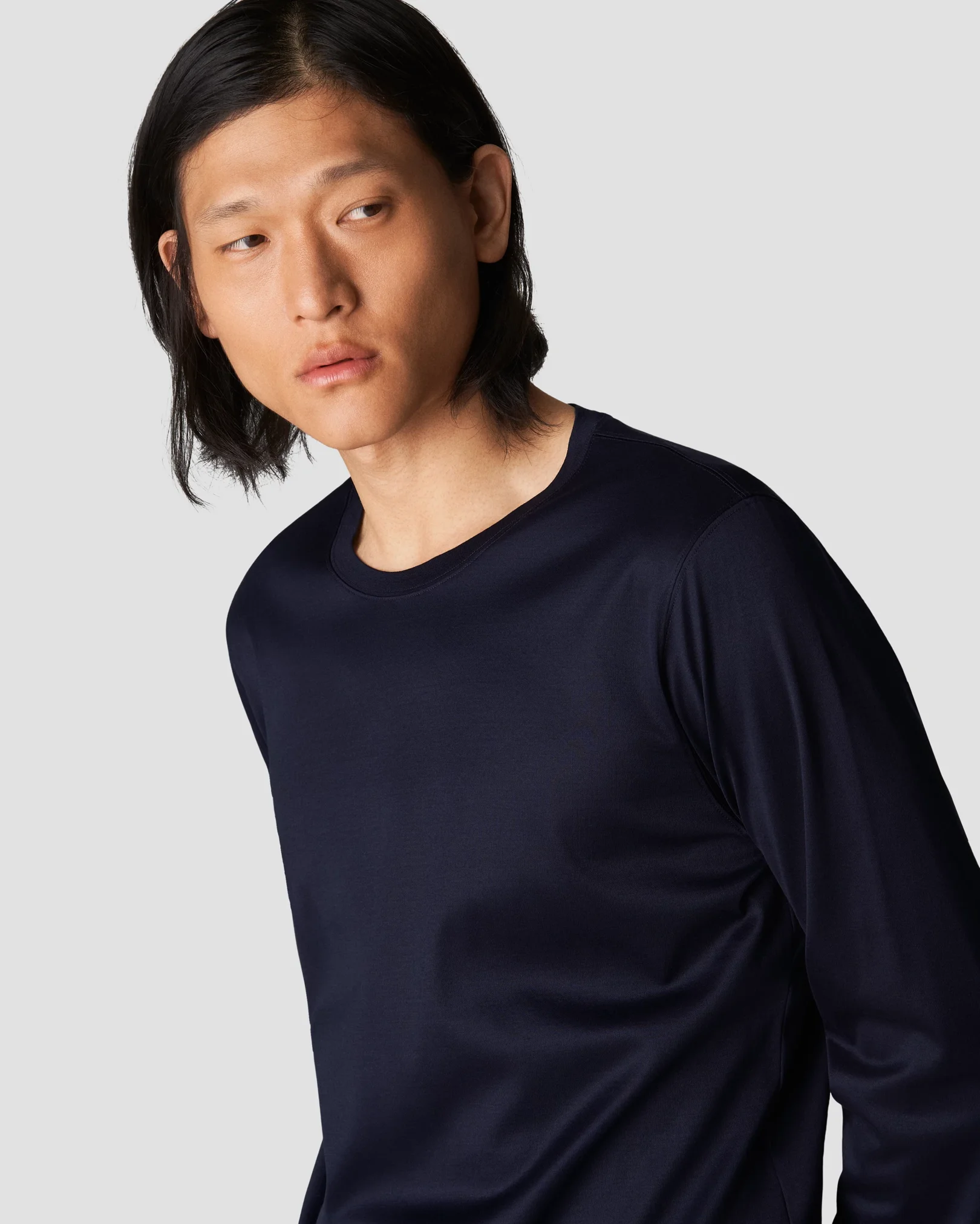 Eton - navy blue jersey t shirt long sleeve